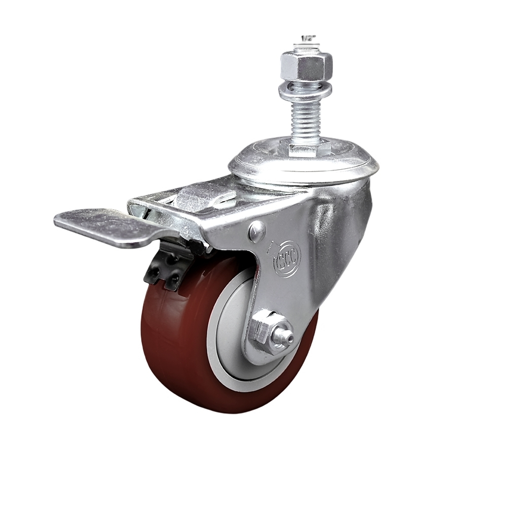 Service Caster, 3Inch x 1 1/4Inch Stem Caster, Wheel Diameter 3 in, Caster Type Swivel, Package (qty.) 1, Model SCC-SSTSTTL20S314-PPUB-MRN-121315