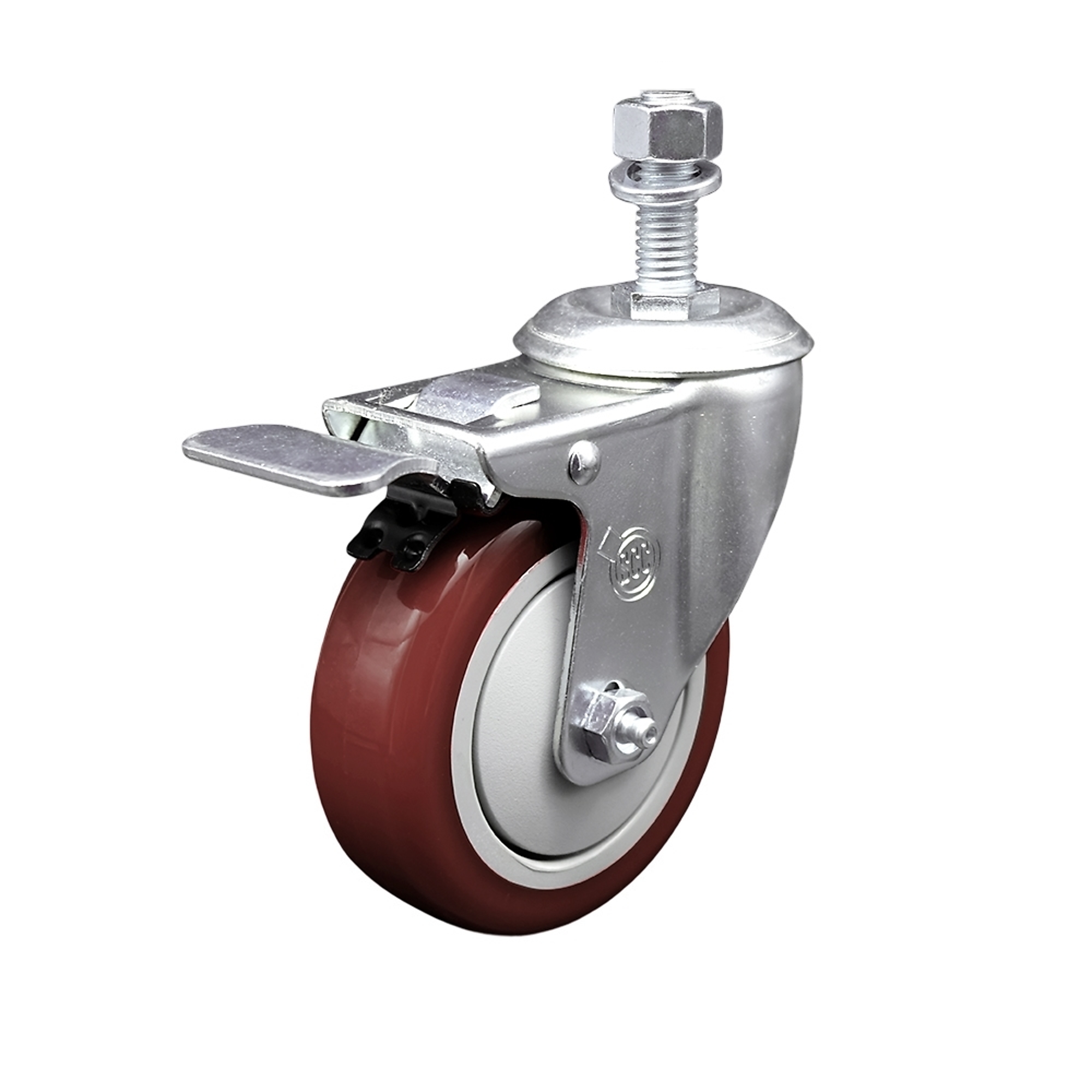 Service Caster, 4Inch x 1 1/4Inch Stem Caster, Wheel Diameter 4 in, Caster Type Swivel, Package (qty.) 1, Model SCC-SSTSTTL20S414-PPUB-MRN-121315