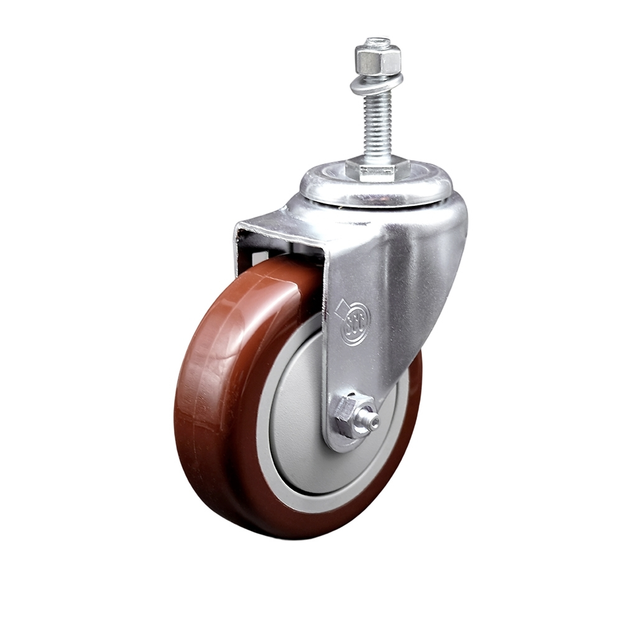 Service Caster, 4Inch x 1 1/4Inch Stem Caster, Wheel Diameter 4 in, Caster Type Swivel, Package (qty.) 1, Model SCC-TS20S414-PPUB-MRN-381615