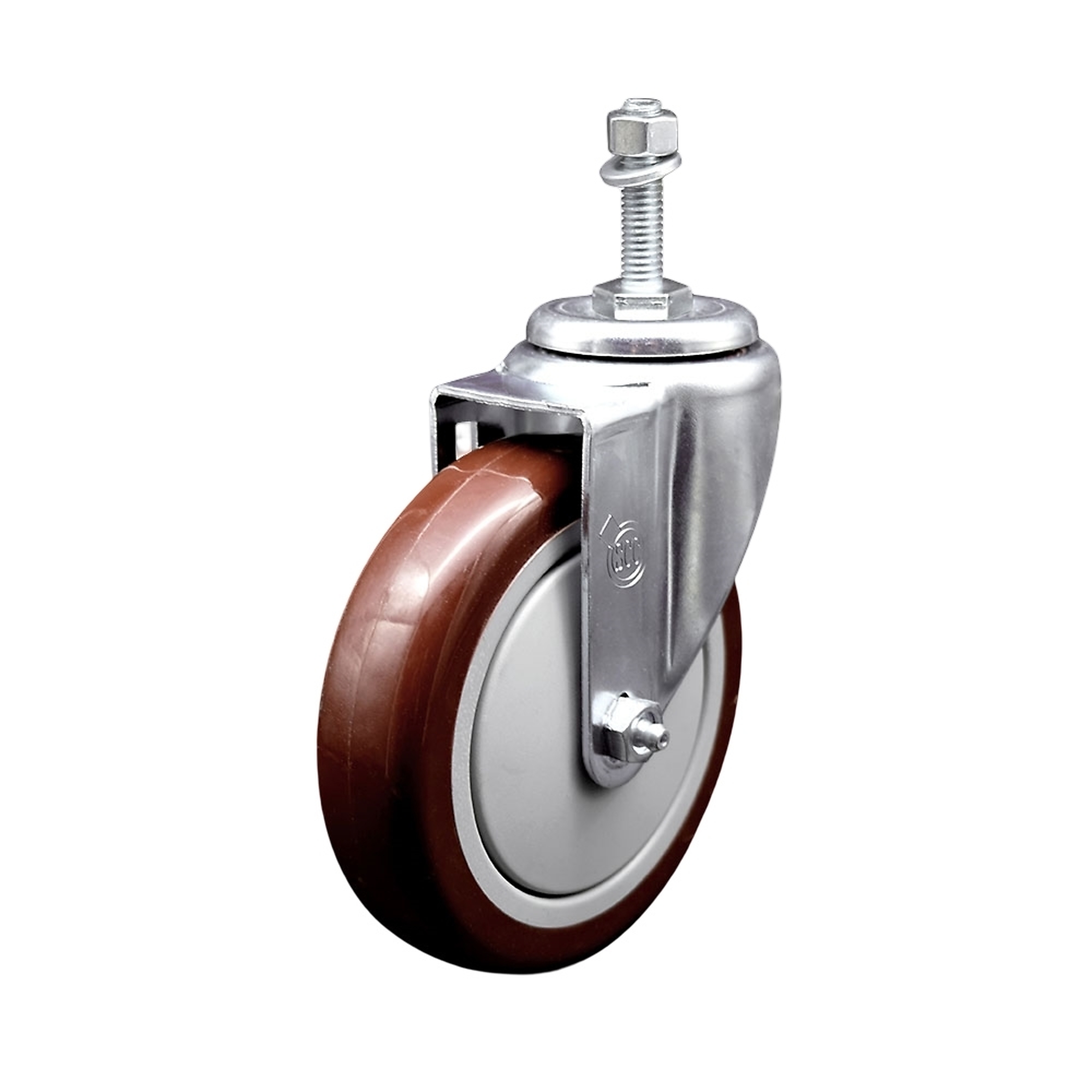 Service Caster, 5Inch x 1 1/4Inch Stem Caster, Wheel Diameter 5 in, Caster Type Swivel, Package (qty.) 1, Model SCC-TS20S514-PPUB-MRN-381615