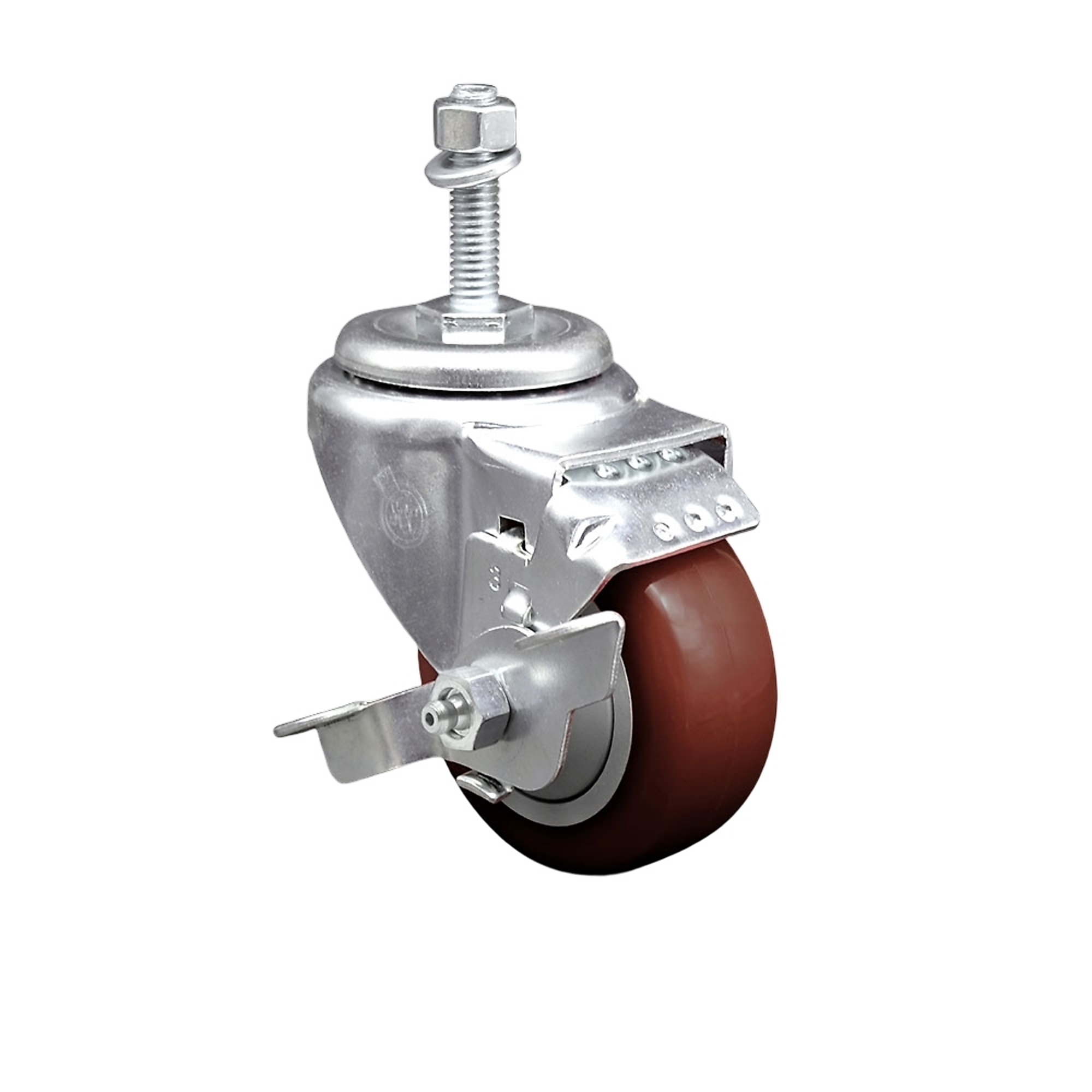 Service Caster, 3 1/2Inch x 1 1/4Inch Stem Caster, Wheel Diameter 3.5 in, Caster Type Swivel, Package (qty.) 1, Model SCC-TS20S3514-PPUB-MRN-TLB-M1015