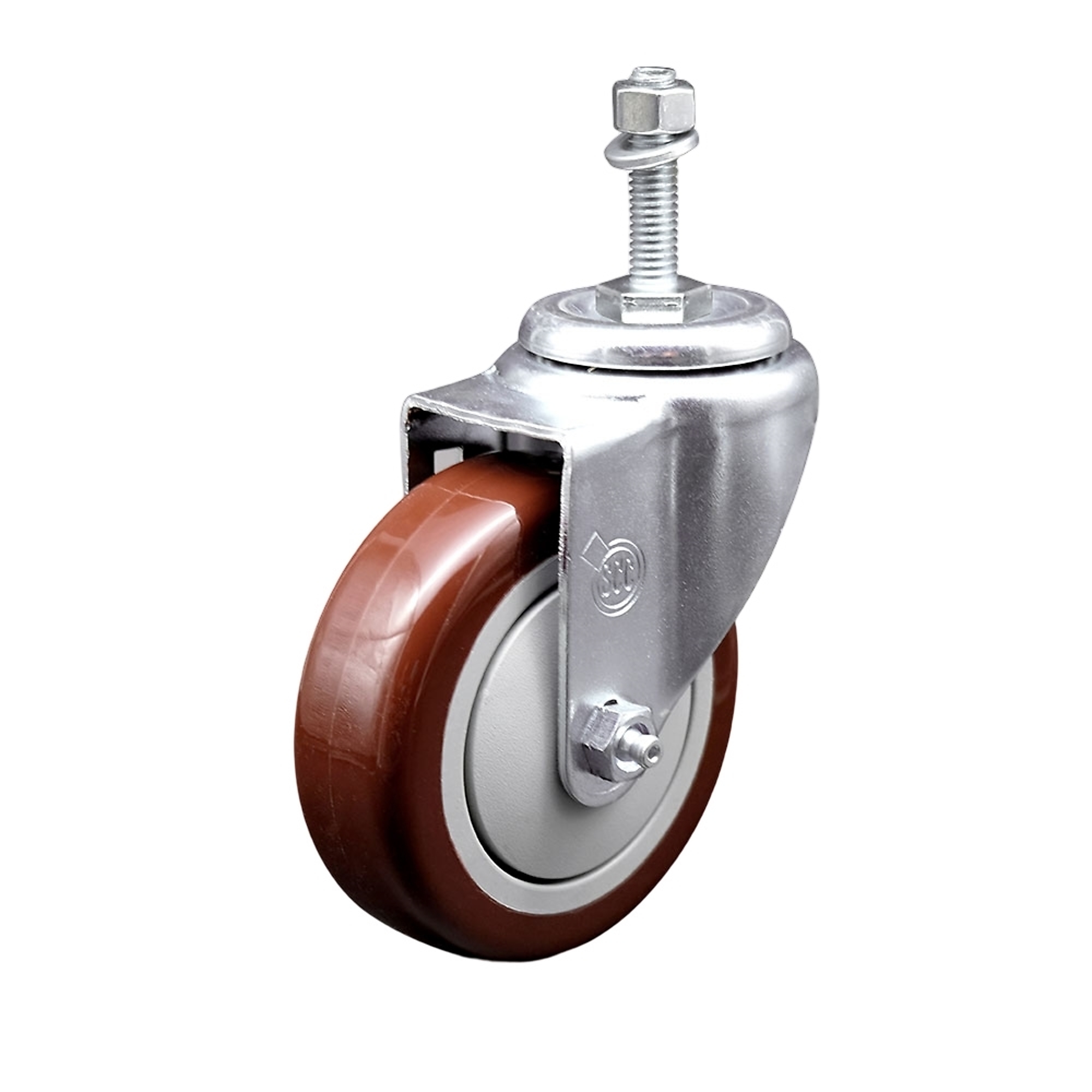 Service Caster, 4Inch x 1 1/4Inch Stem Caster, Wheel Diameter 4 in, Caster Type Swivel, Package (qty.) 1, Model SCC-TS20S414-PPUB-MRN-M1015