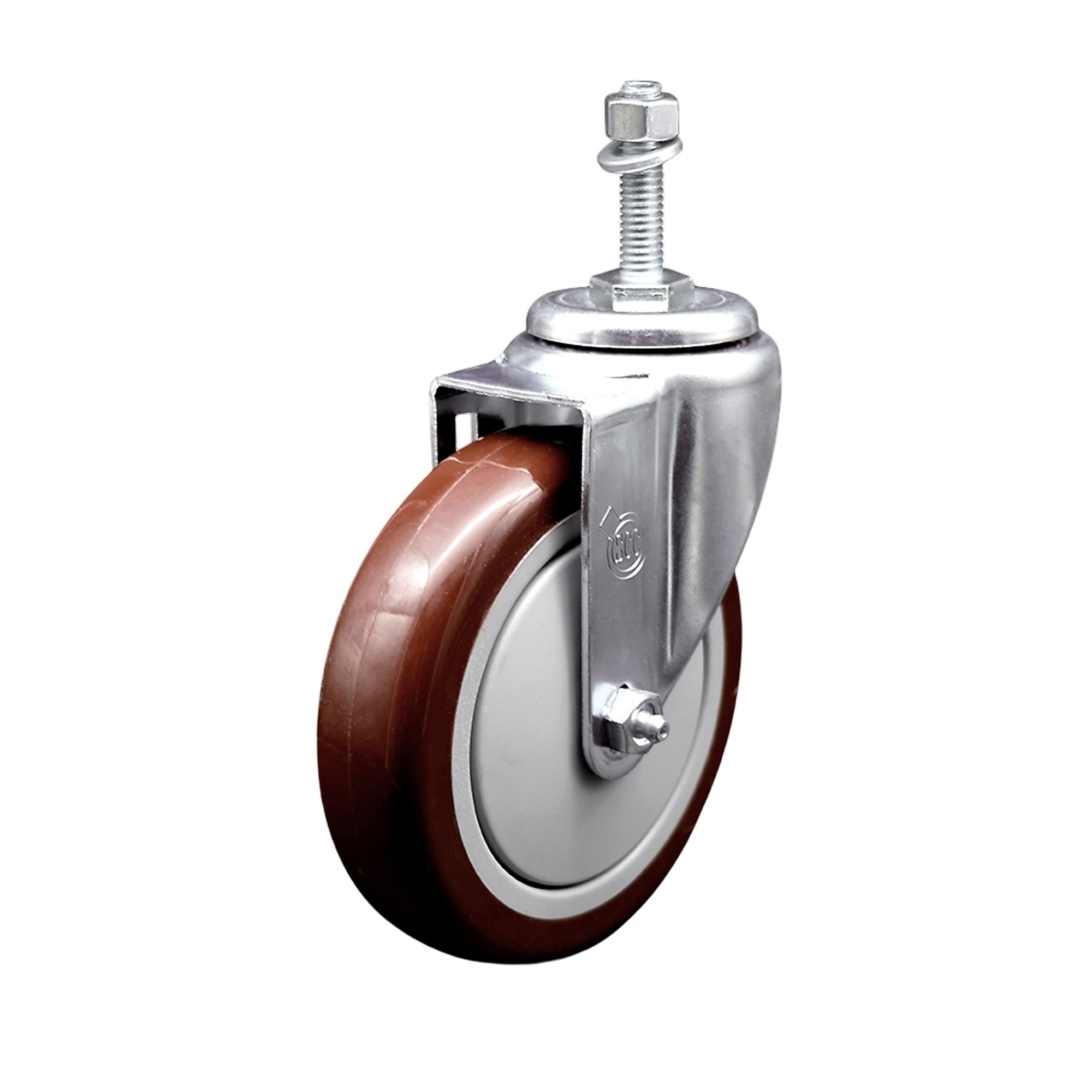 Service Caster, 5Inch x 1 1/4Inch Stem Caster, Wheel Diameter 5 in, Caster Type Swivel, Package (qty.) 1, Model SCC-TS20S514-PPUB-MRN-M1015