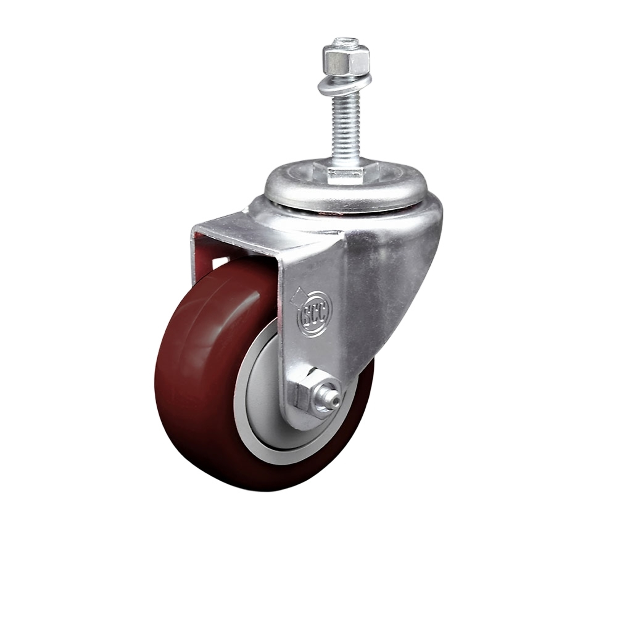 Service Caster, 3 1/2Inch x 1 1/4Inch Stem Caster, Wheel Diameter 3.5 in, Caster Type Swivel, Package (qty.) 1, Model SCC-TS20S3514-PPUB-MRN-M1015