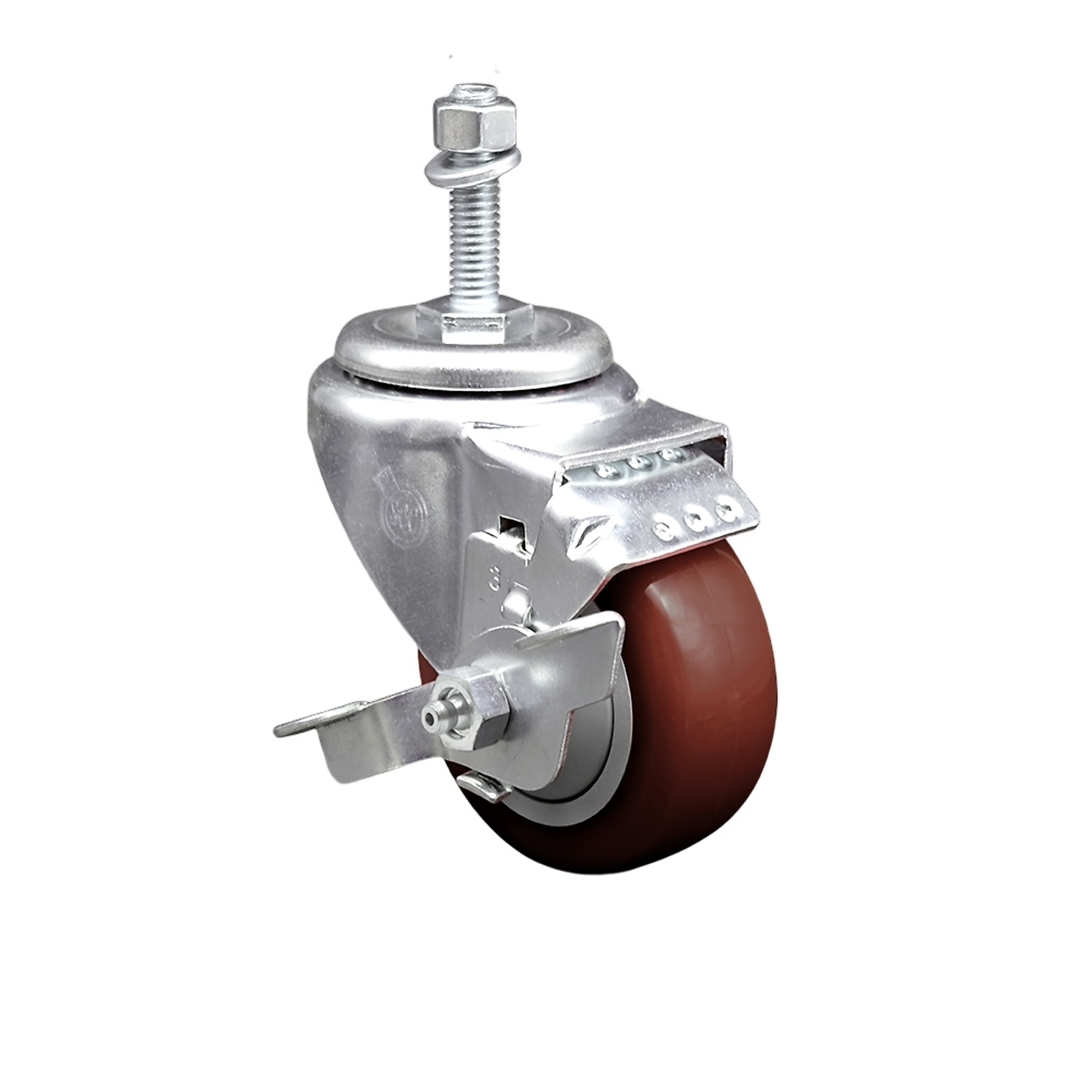 Service Caster, 3Inch x 1 1/4Inch Stem Caster, Wheel Diameter 3 in, Caster Type Swivel, Package (qty.) 1, Model SCC-SSTS20S314-PPUB-MRN-TLB-M1015