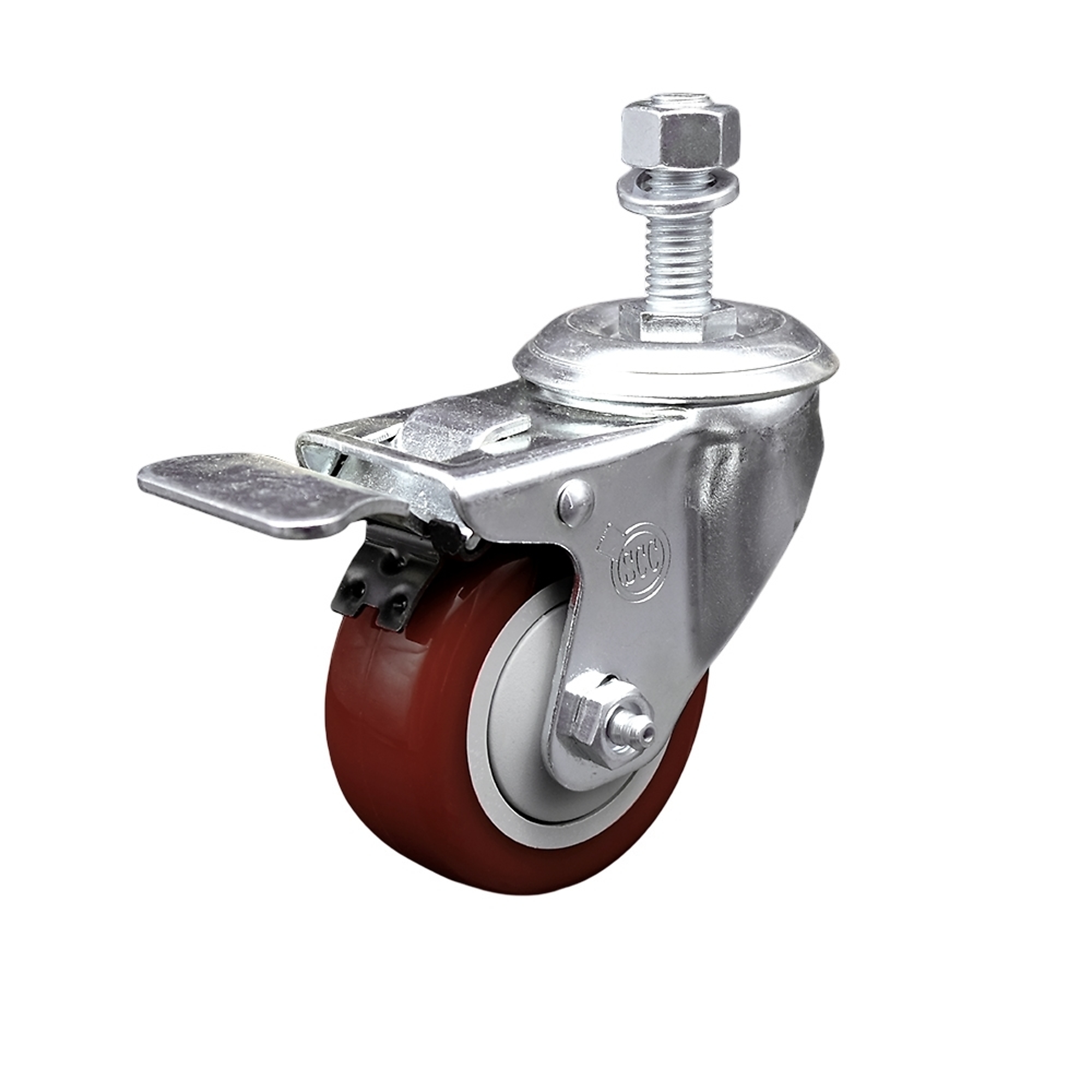 Service Caster, 3Inch x 1 1/4Inch Stem Caster, Wheel Diameter 3 in, Caster Type Swivel, Package (qty.) 1, Model SCC-SSTSTTL20S314-PPUB-MRN-M1215