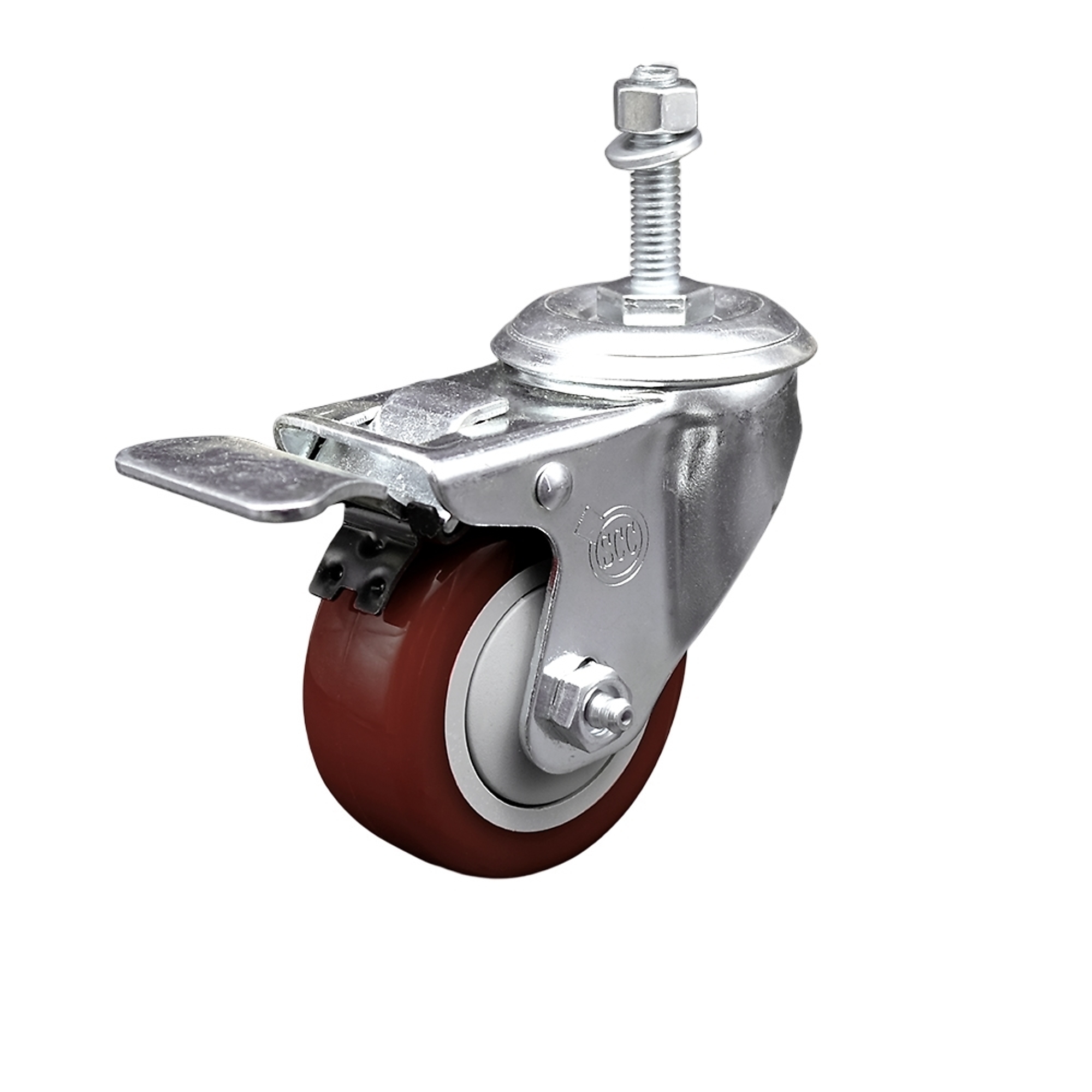 Service Caster, 3 1/2Inch x 1 1/4Inch Stem Caster, Wheel Diameter 3.5 in, Caster Type Swivel, Package (qty.) 1, Model SCC-SSTSTTL20S3514-PPUB-MRN-