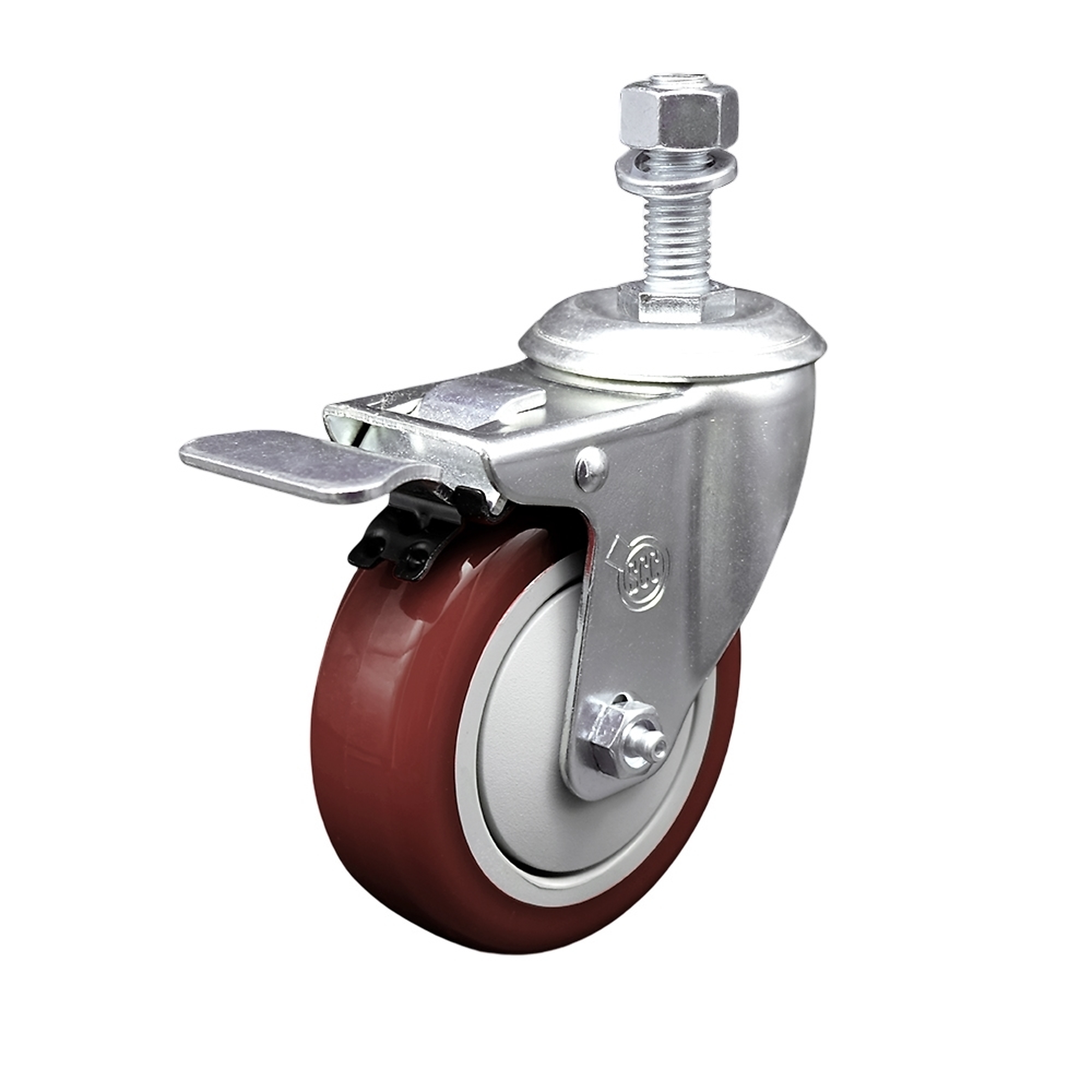 Service Caster, 4Inch x 1 1/4Inch Stem Caster, Wheel Diameter 4 in, Caster Type Swivel, Package (qty.) 1, Model SCC-SSTSTTL20S414-PPUB-MRN-M1215