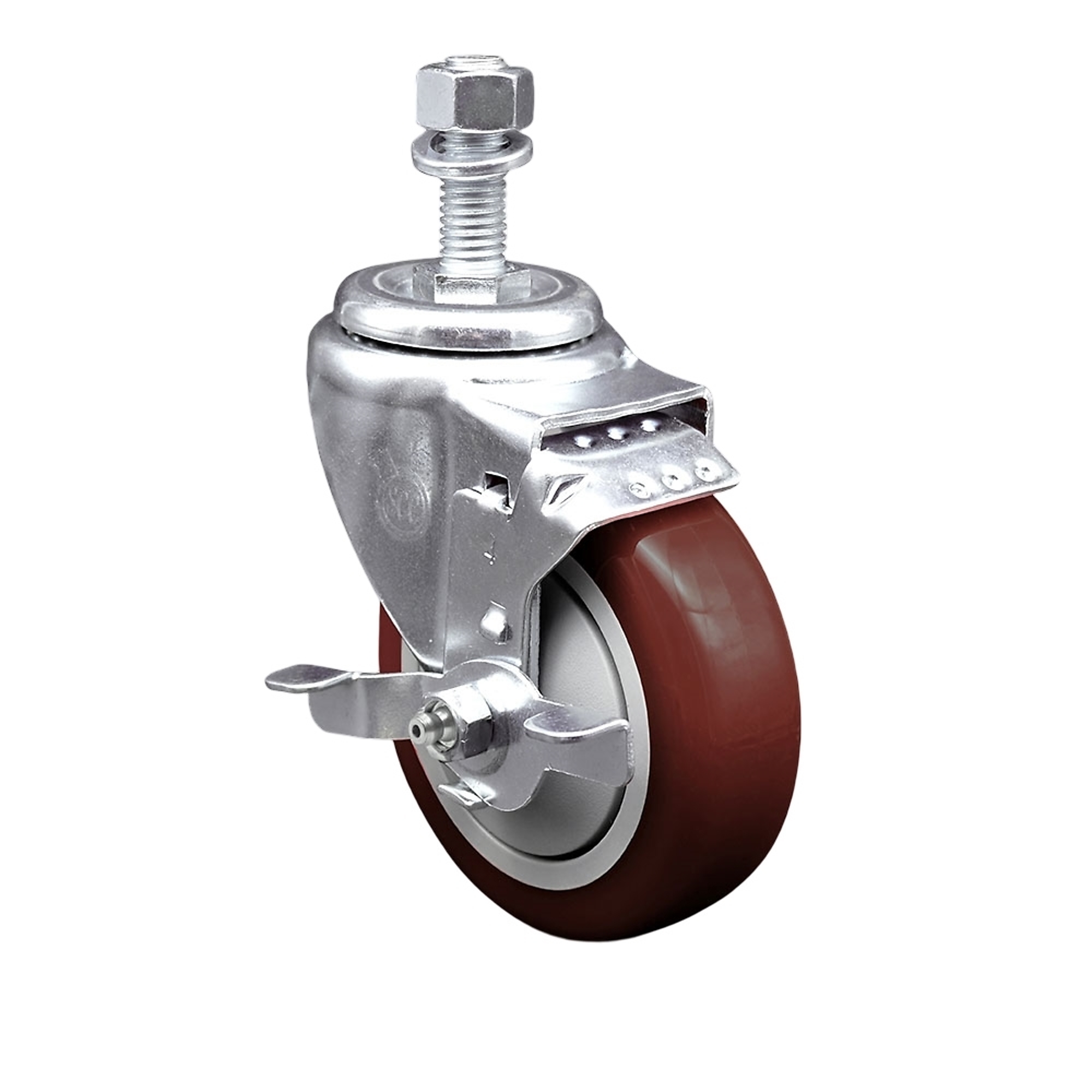 Service Caster, 4Inch x 1 1/4Inch Stem Caster, Wheel Diameter 4 in, Caster Type Swivel, Package (qty.) 1, Model SCC-TS20S414-PPUB-MRN-TLB-M1215