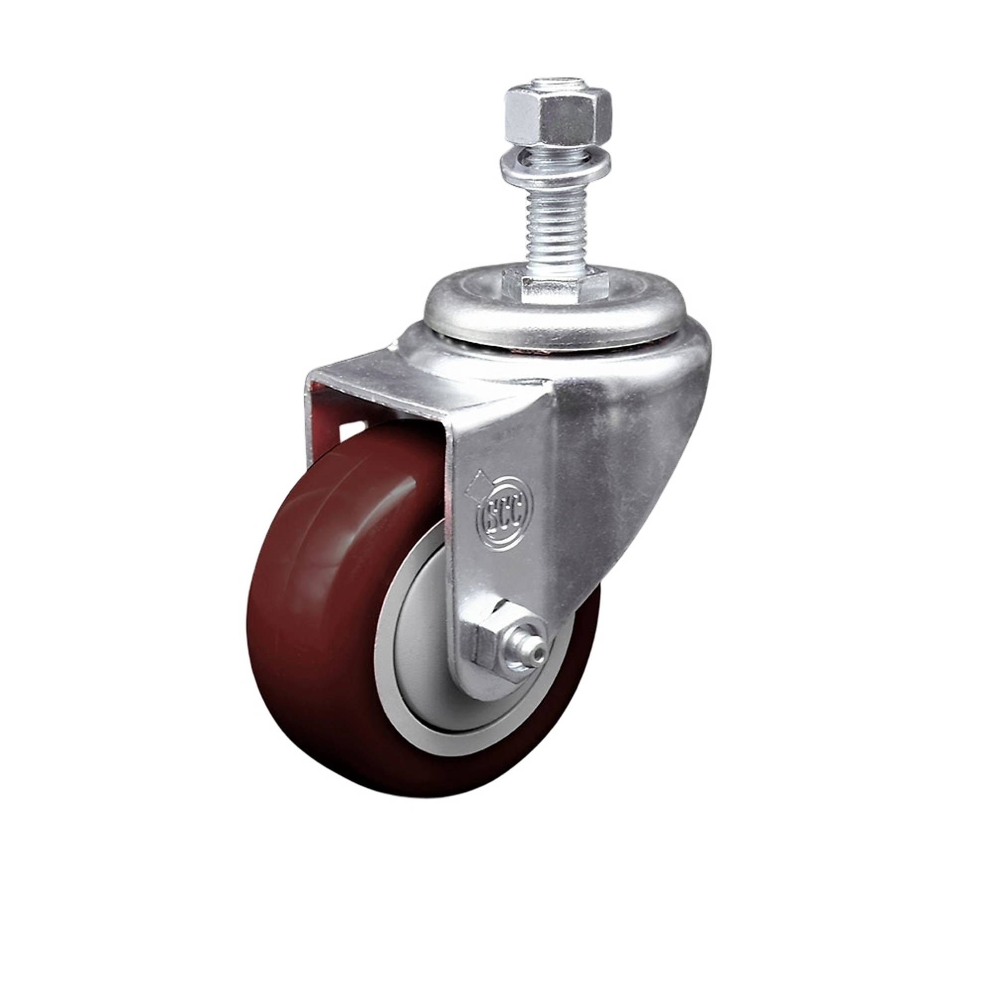 Service Caster, 3 1/2Inch x 1 1/4Inch Stem Caster, Wheel Diameter 3.5 in, Caster Type Swivel, Package (qty.) 1, Model SCC-TS20S3514-PPUB-MRN-M1215