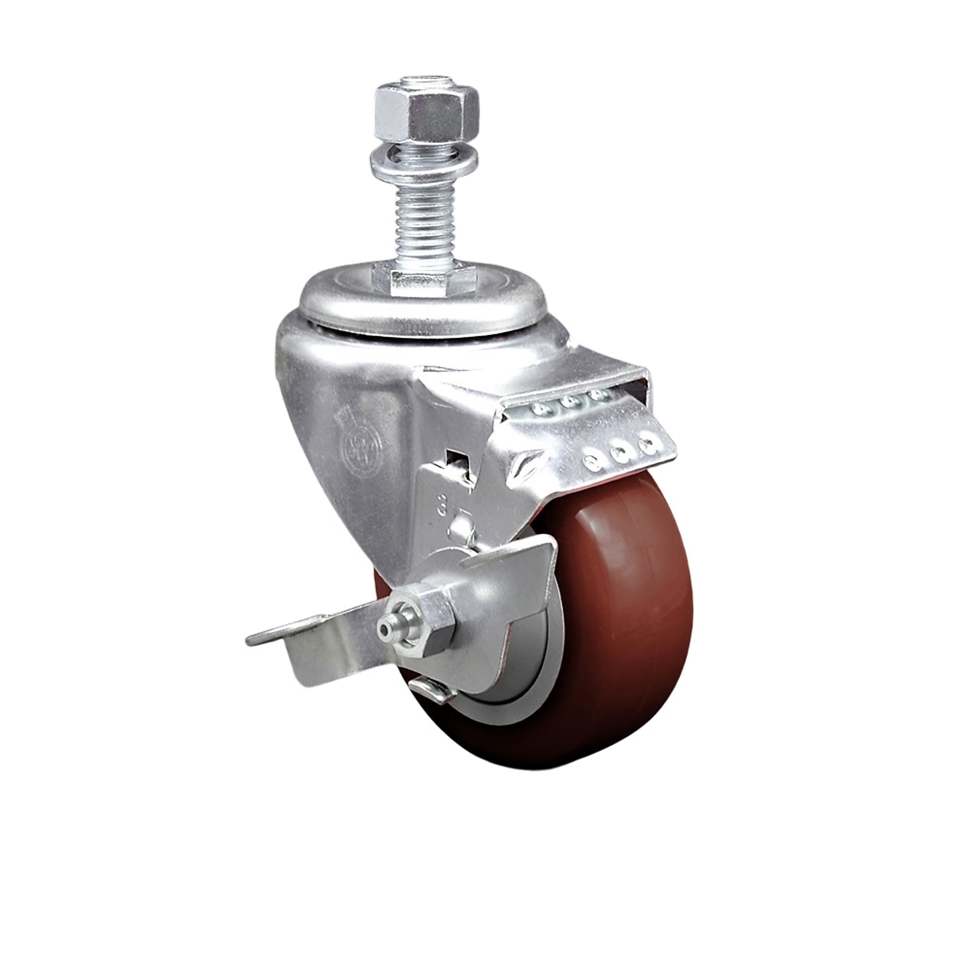 Service Caster, 3 1/2Inch x 1 1/4Inch Stem Caster, Wheel Diameter 3.5 in, Caster Type Swivel, Package (qty.) 1, Model SCC-TS20S3514-PPUB-MRN-TLB-M1215