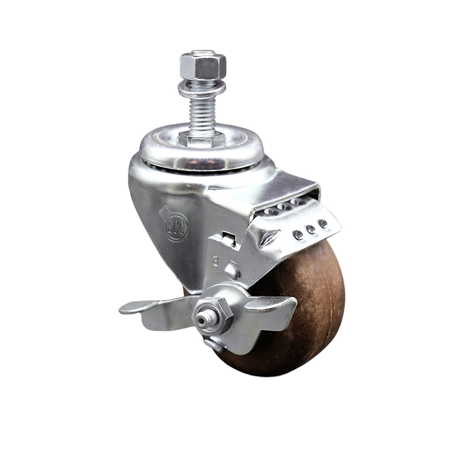 Service Caster, 3 1/2Inch x 1 1/4Inch Stem Caster, Wheel Diameter 3.5 in, Caster Type Swivel, Package (qty.) 1, Model SCC-TS20S3514-GFNSHT-TLB-121315