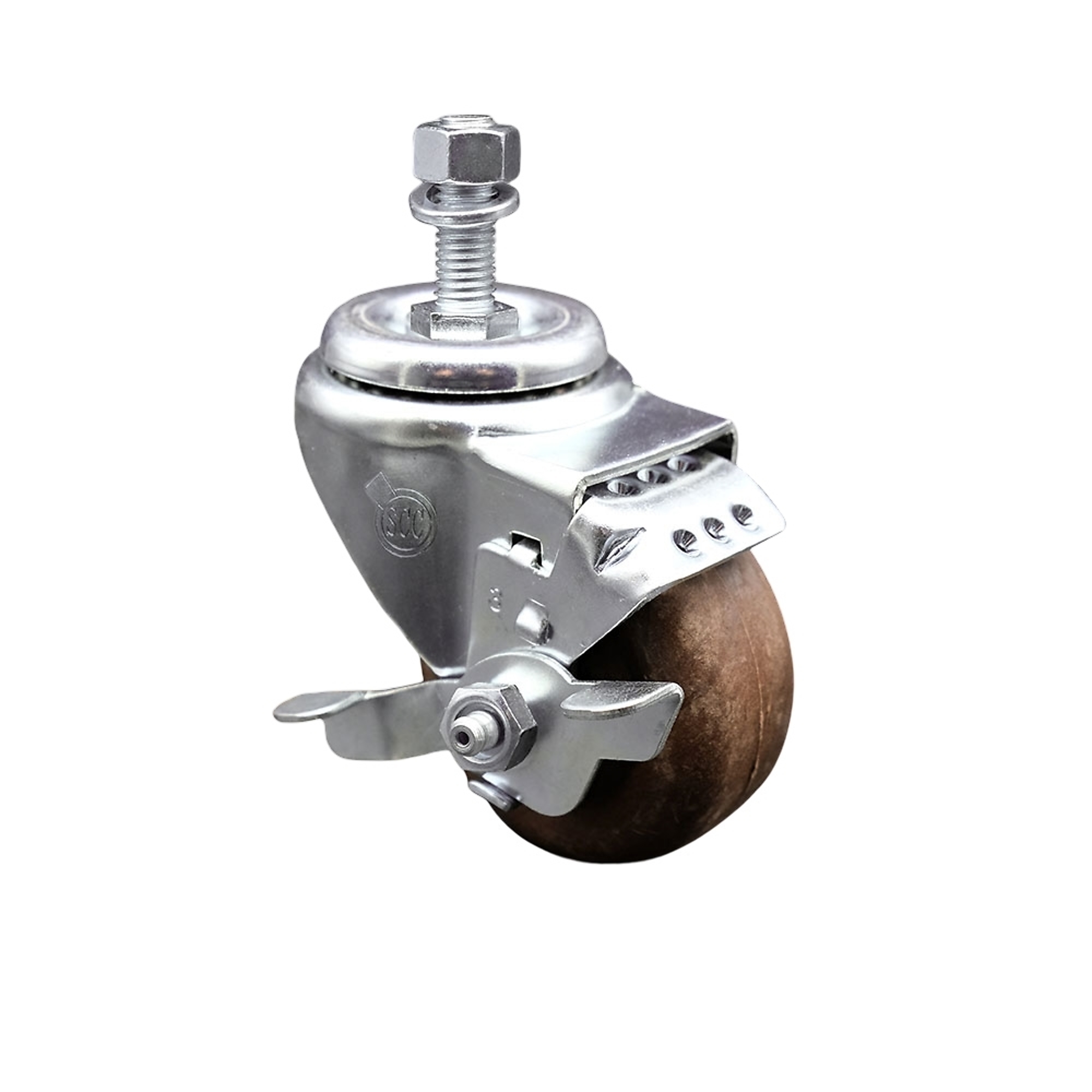 Service Caster, 3Inch x 1 1/4Inch Stem Caster, Wheel Diameter 3 in, Caster Type Swivel, Package (qty.) 1, Model SCC-SSTS20S314-GFNSHT-TLB-121315