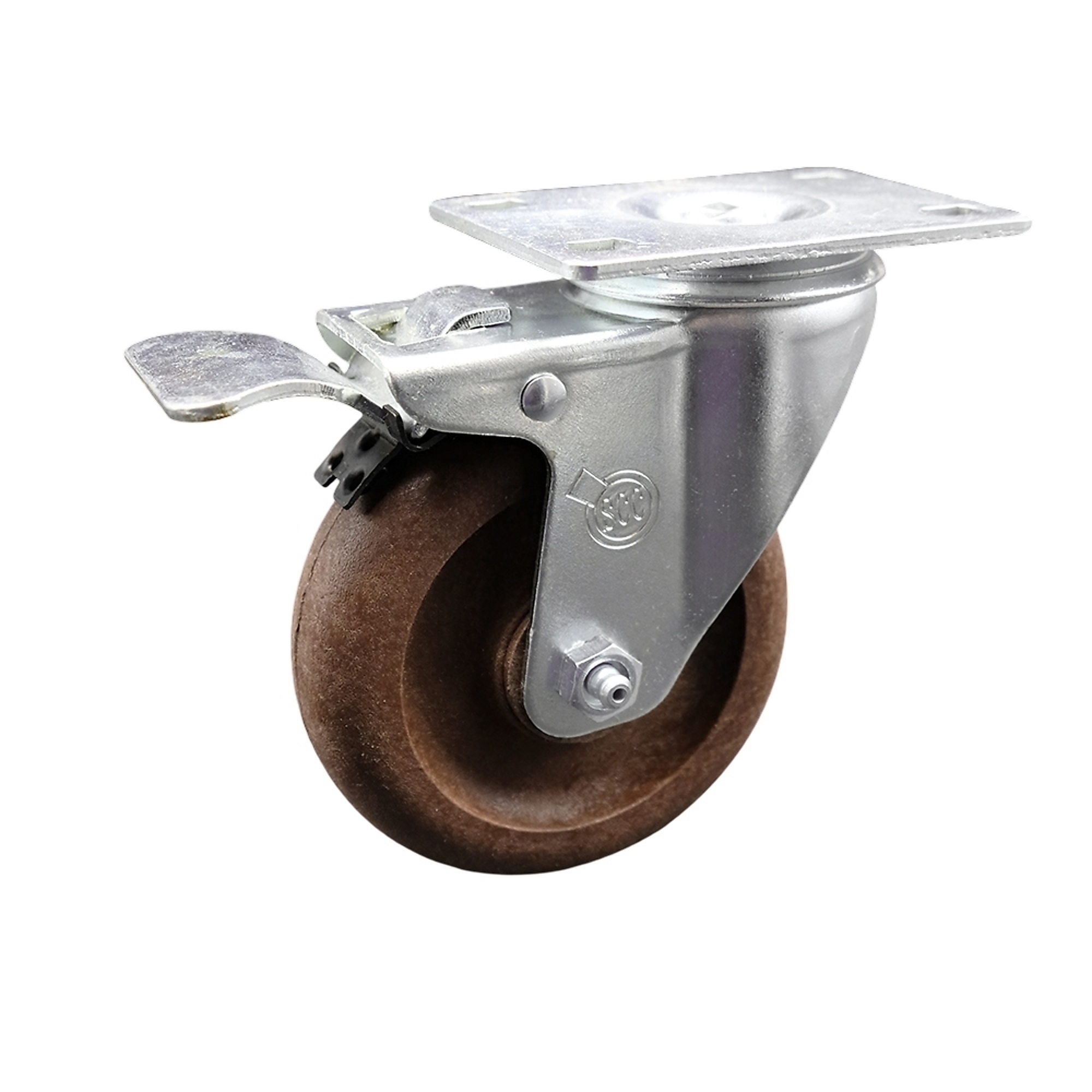 Service Caster, 4Inch x 1 1/4Inch Plate Caster, Wheel Diameter 4 in, Caster Type Swivel, Package (qty.) 1, Model SCC-SSTTL20S414-GFNSHT