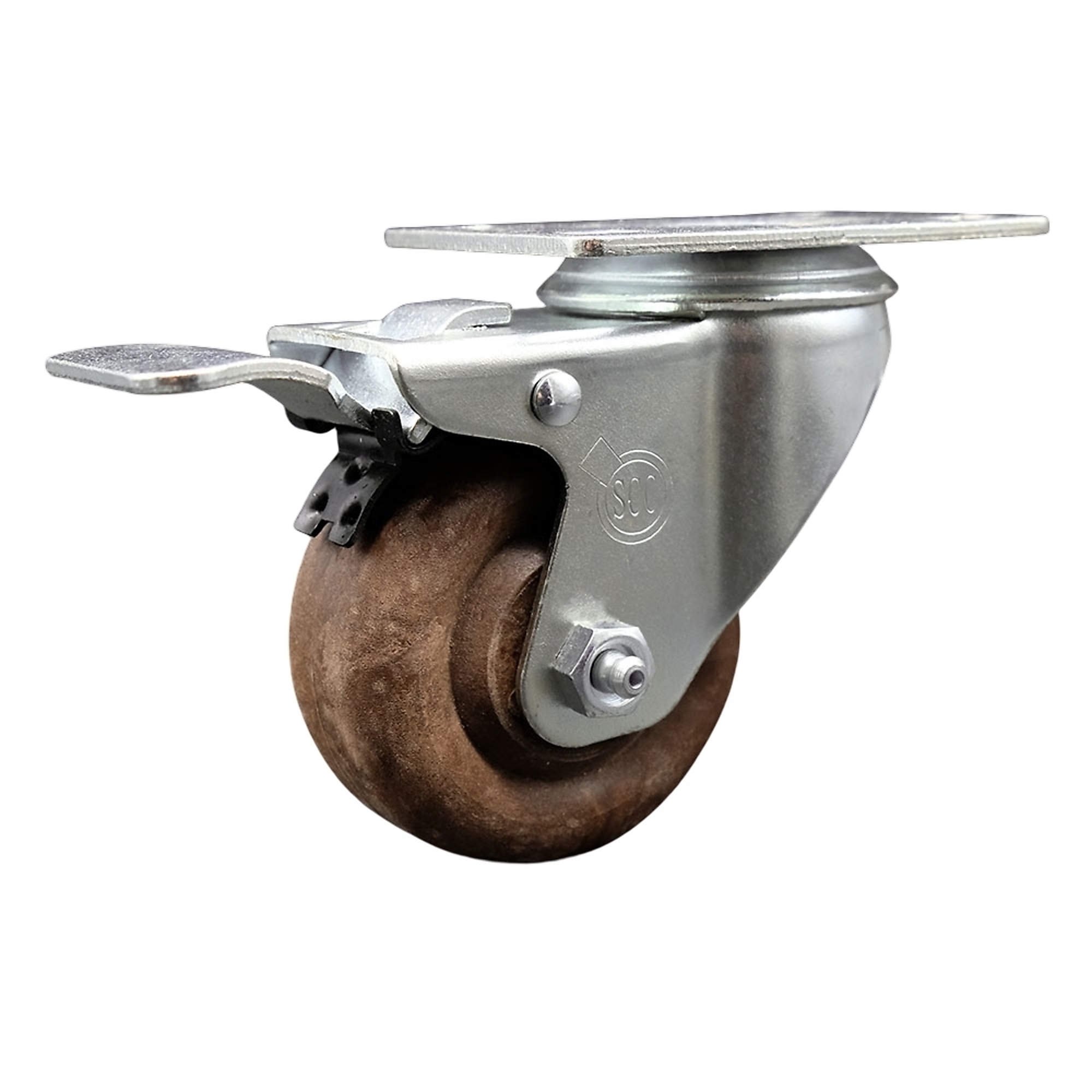 Service Caster, 3 1/2Inch x 1 1/4Inch Plate Caster, Wheel Diameter 3.5 in, Caster Type Swivel, Package (qty.) 1, Model SCC-SSTTL20S3514-GFNSHT