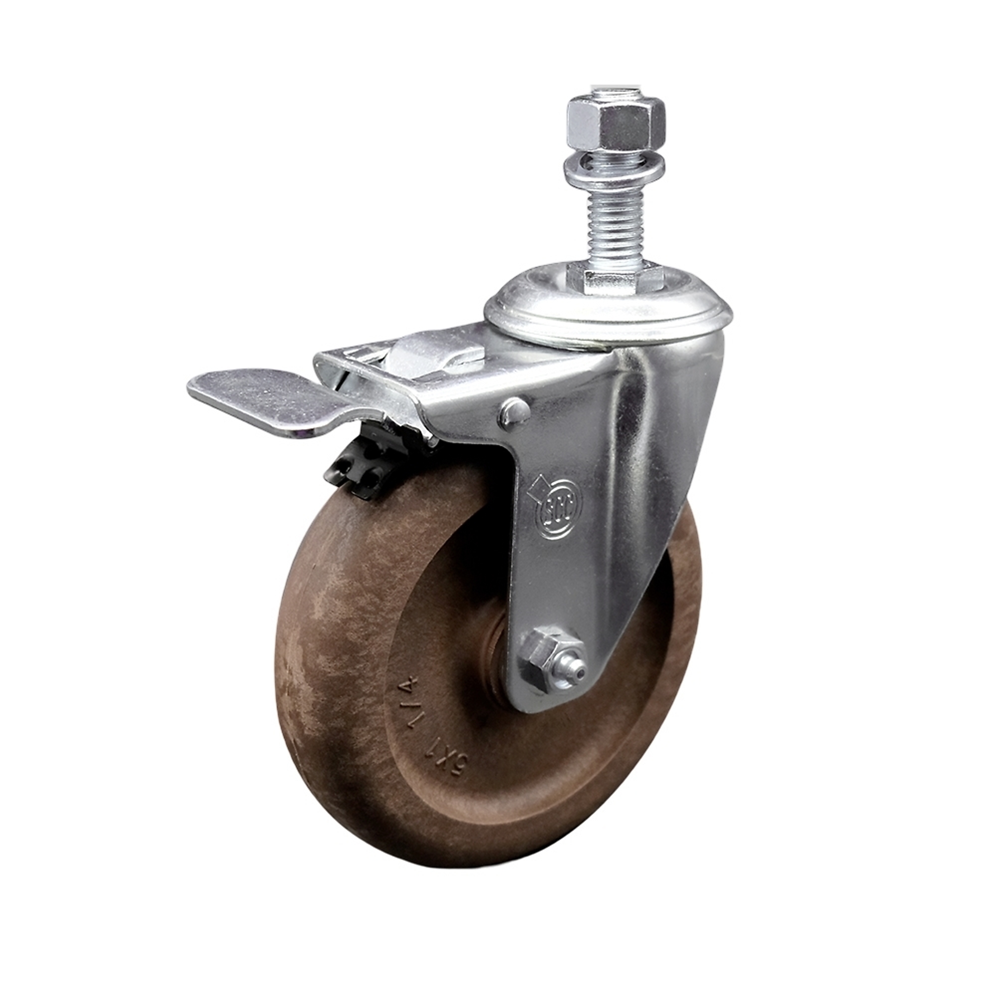 Service Caster, 5Inch x 1 1/4Inch Stem Caster, Wheel Diameter 5 in, Caster Type Swivel, Package (qty.) 1, Model SCC-SSTSTTL20S514-GFNSHT-121315