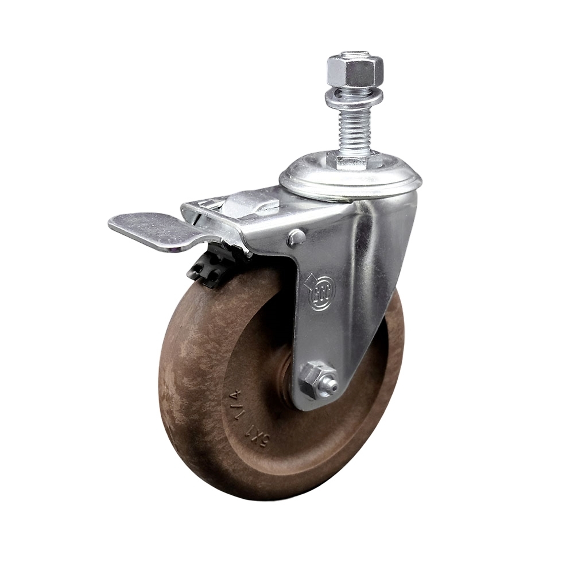 Service Caster, 5Inch x 1 1/4Inch Stem Caster, Wheel Diameter 5 in, Caster Type Swivel, Package (qty.) 1, Model SCC-TSTTL20S514-GFNSHT-121315