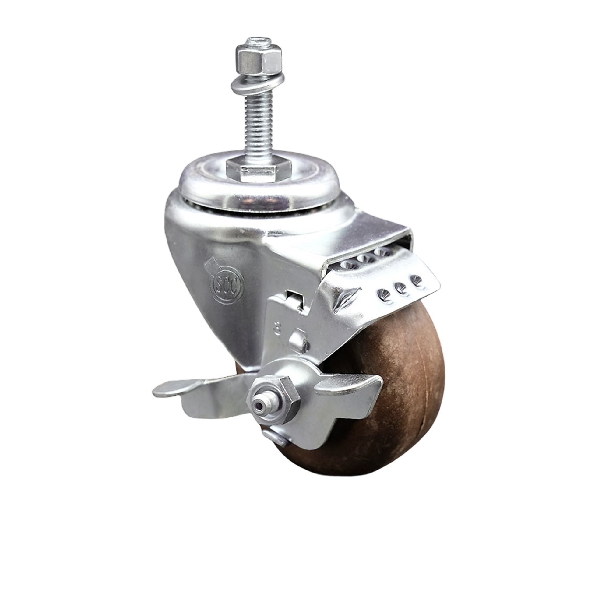 Service Caster, 3 1/2Inch x 1 1/4Inch Stem Caster, Wheel Diameter 3.5 in, Caster Type Swivel, Package (qty.) 1, Model SCC-TS20S3514-GFNSHT-TLB-381615