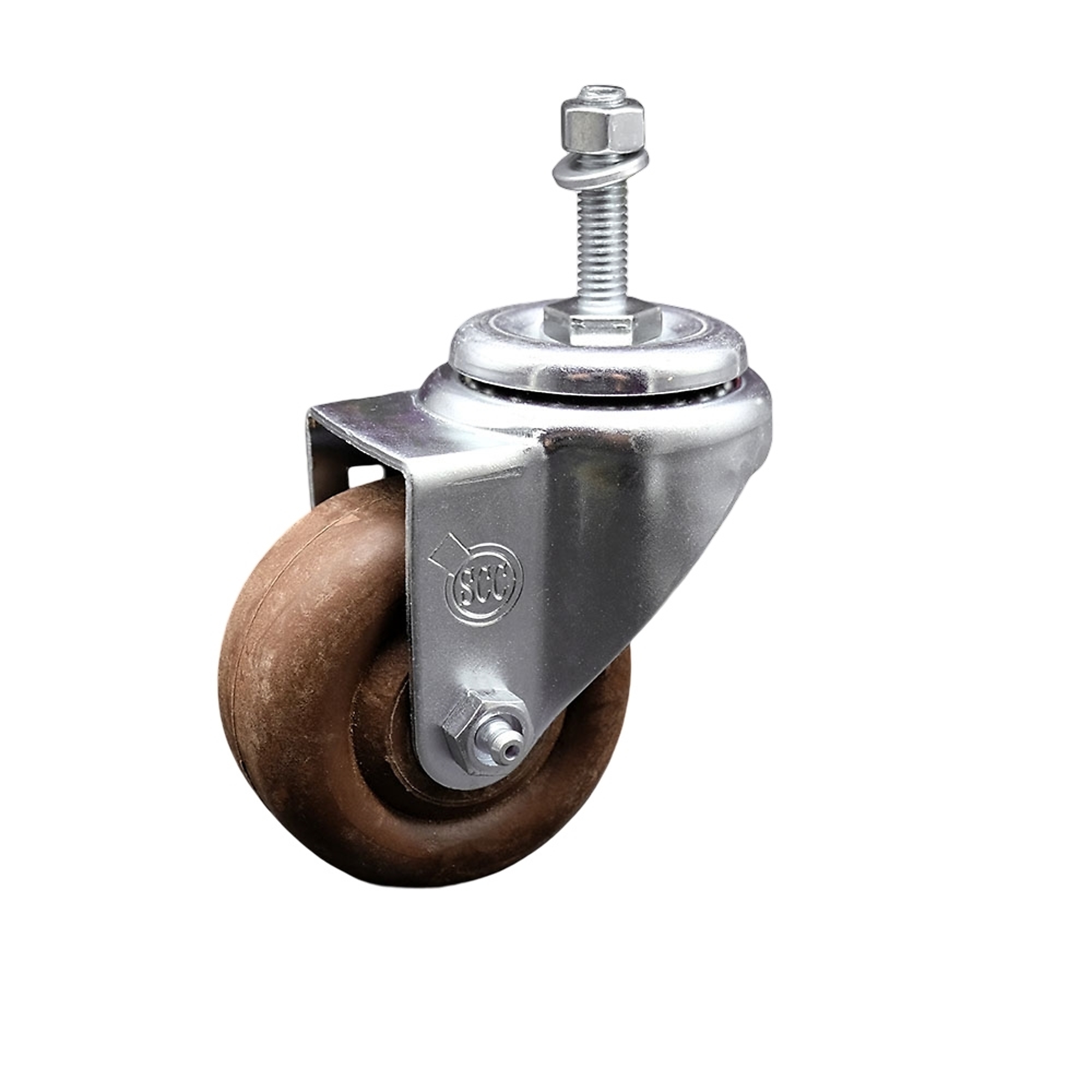 Service Caster, 3 1/2Inch x 1 1/4Inch Stem Caster, Wheel Diameter 3.5 in, Caster Type Swivel, Package (qty.) 1, Model SCC-SSTS20S3514-GFNSHT-381615