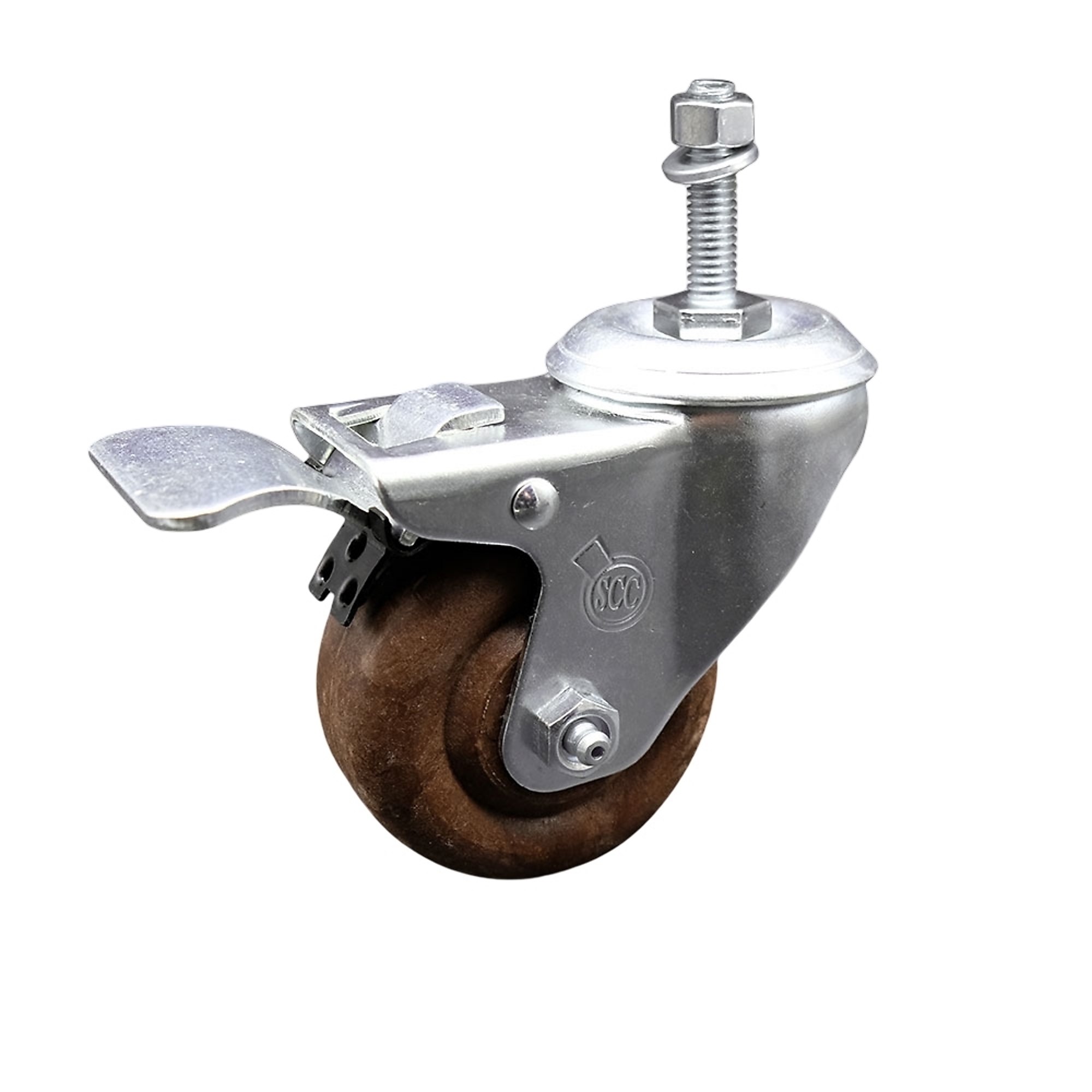 Service Caster, 3Inch x 1 1/4Inch Stem Caster, Wheel Diameter 3 in, Caster Type Swivel, Package (qty.) 1, Model SCC-SSTSTTL20S314-GFNSHT-M1015