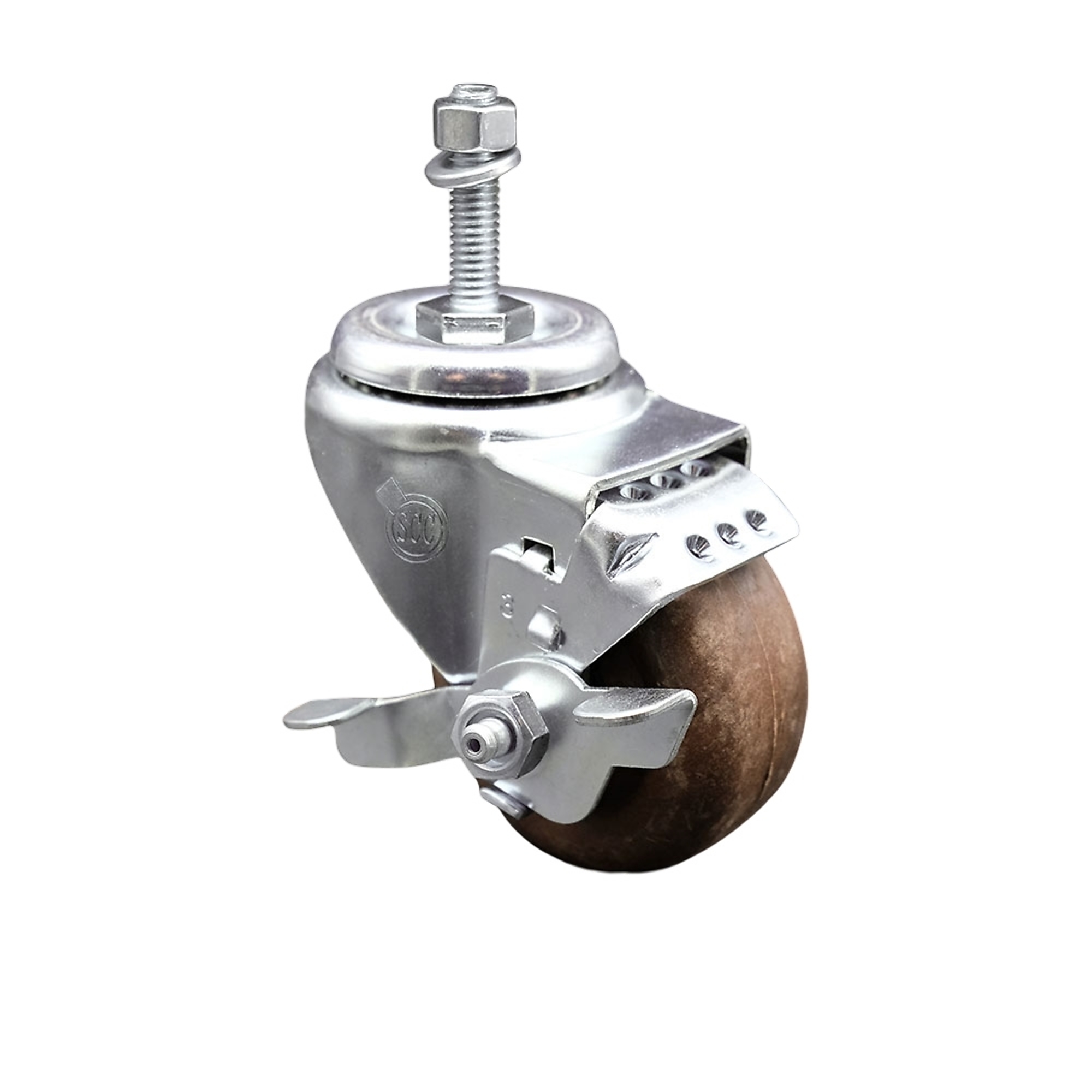 Service Caster, 3 1/2Inch x 1 1/4Inch Stem Caster, Wheel Diameter 3.5 in, Caster Type Swivel, Package (qty.) 1, Model SCC-TS20S3514-GFNSHT-TLB-M1015