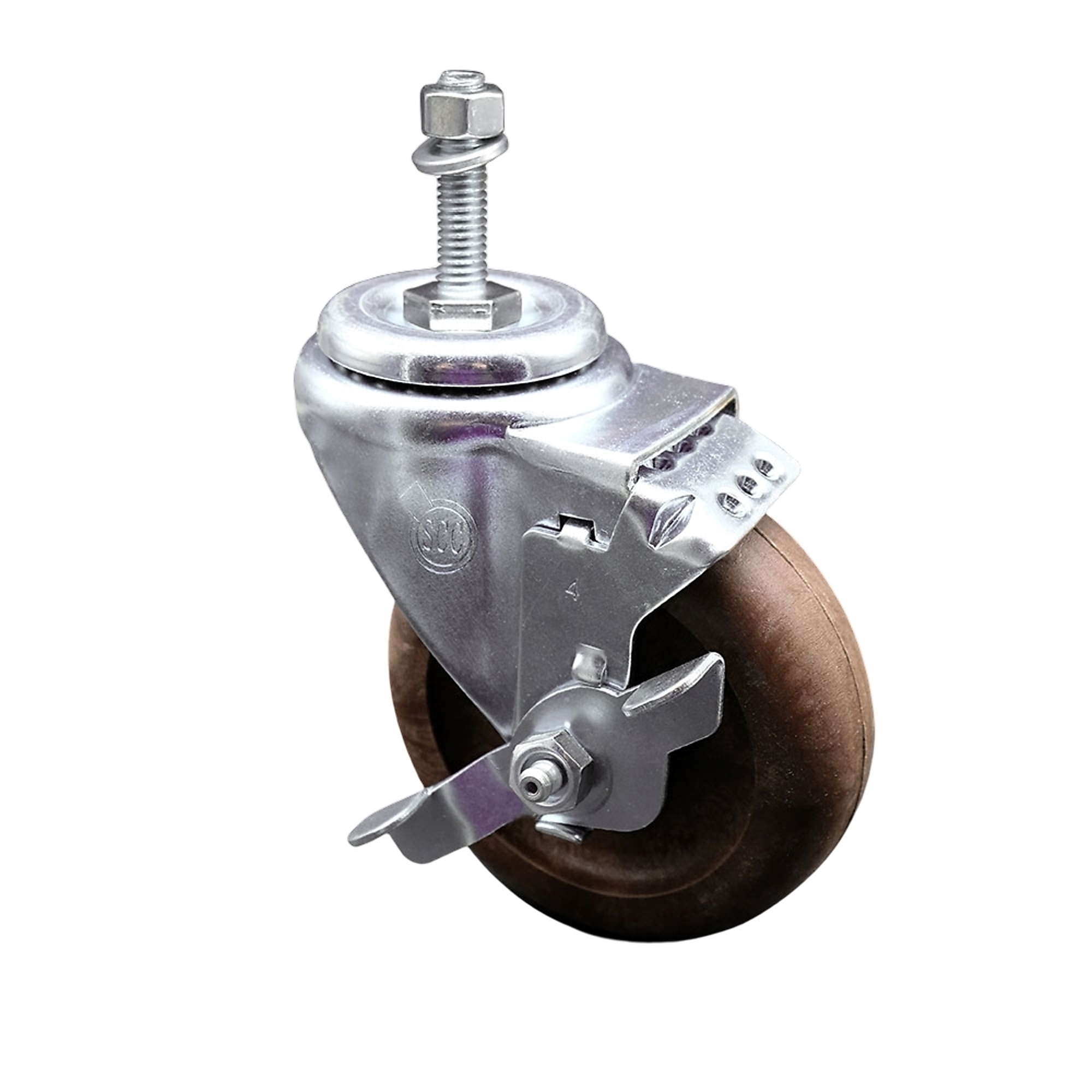 Service Caster, 4Inch x 1 1/4Inch Stem Caster, Wheel Diameter 4 in, Caster Type Swivel, Package (qty.) 1, Model SCC-TS20S414-GFNSHT-TLB-M1015