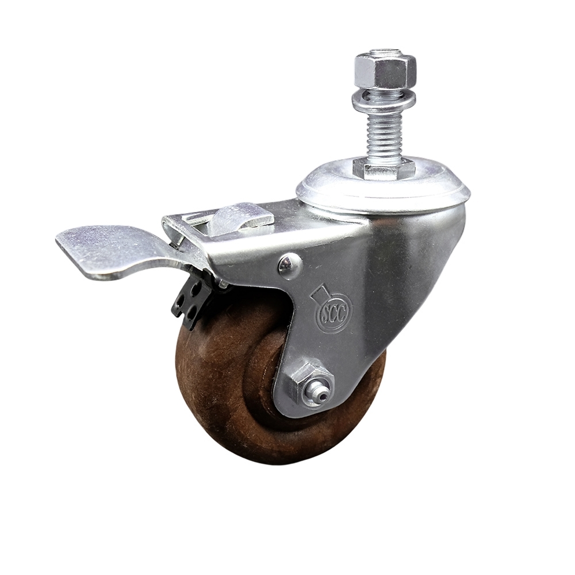 Service Caster, 3Inch x 1 1/4Inch Stem Caster, Wheel Diameter 3 in, Caster Type Swivel, Package (qty.) 1, Model SCC-TSTTL20S314-GFNSHT-M1215