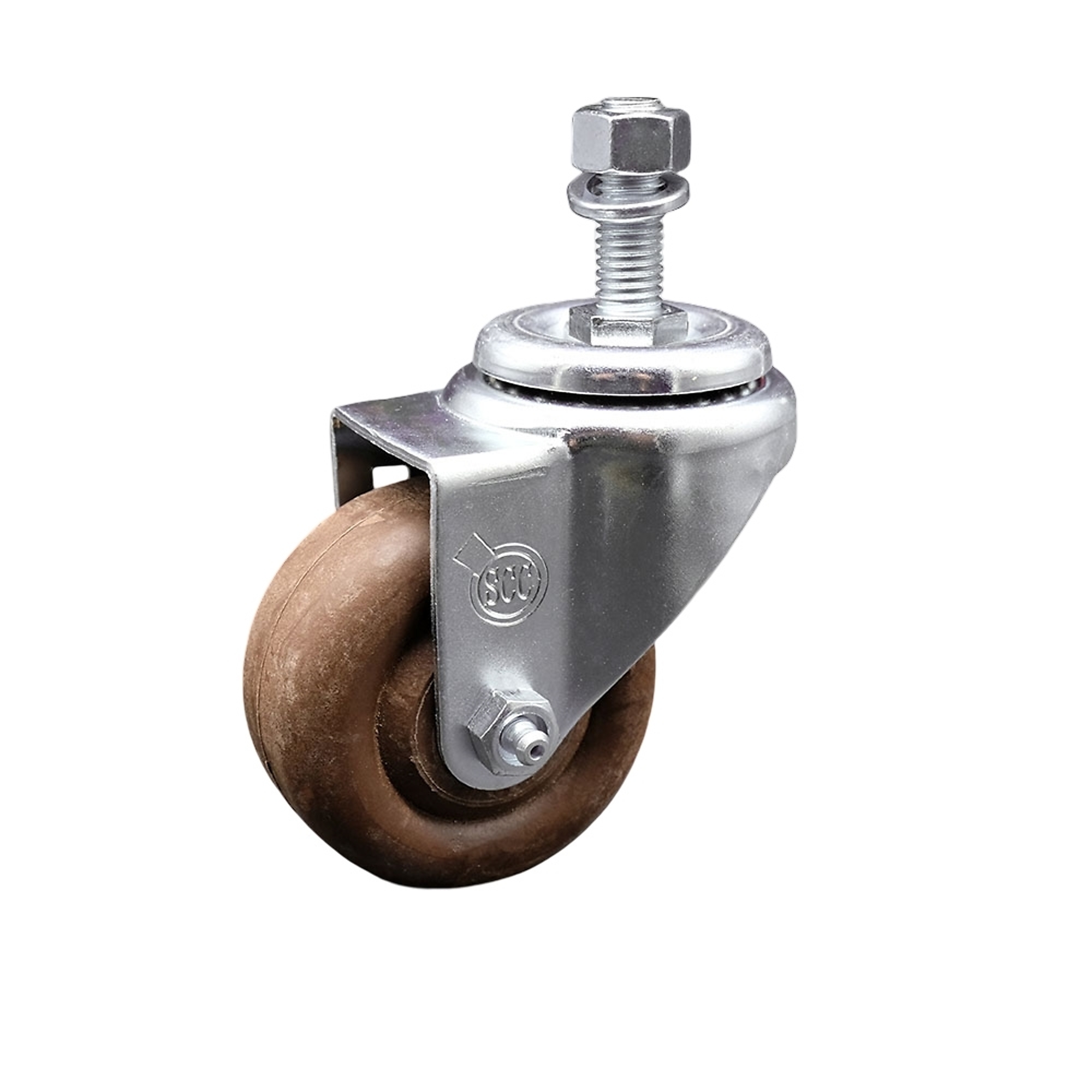 Service Caster, 3 1/2Inch x 1 1/4Inch Stem Caster, Wheel Diameter 3.5 in, Caster Type Swivel, Package (qty.) 1, Model SCC-SSTS20S3514-GFNSHT-M1215