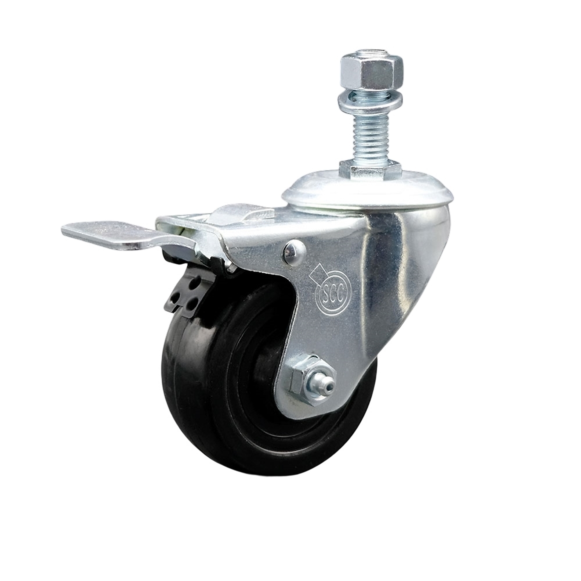 Service Caster, 3Inch x 1 1/4Inch Stem Caster, Wheel Diameter 3 in, Caster Type Swivel, Package (qty.) 1, Model SCC-SSTSTTL20S314-HRS-M1215