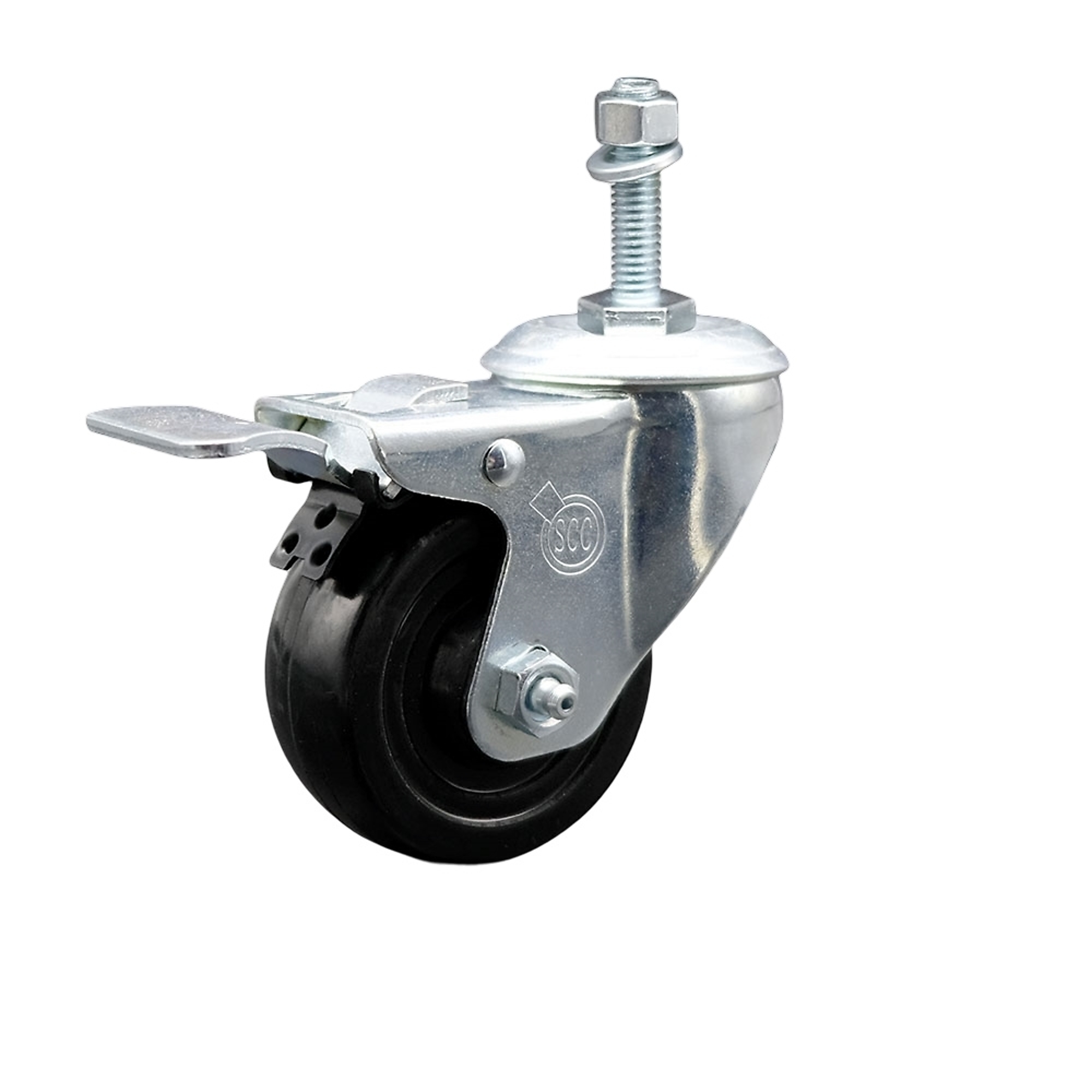 Service Caster, 3Inch x 1 1/4Inch Stem Caster, Wheel Diameter 3 in, Caster Type Swivel, Package (qty.) 1, Model SCC-SSTSTTL20S314-HRS-381615