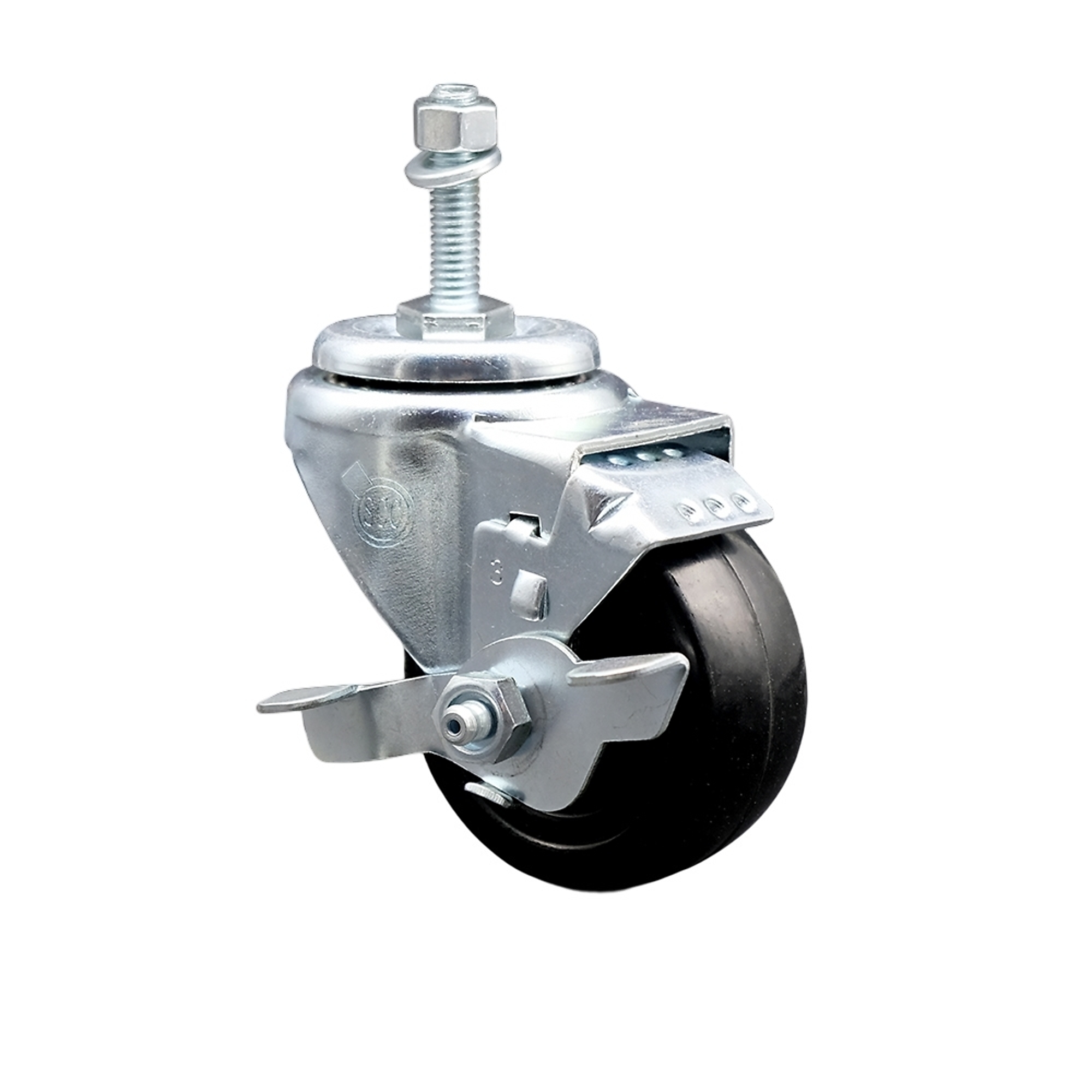 Service Caster, 3Inch x 1 1/4Inch Stem Caster, Wheel Diameter 3 in, Caster Type Swivel, Package (qty.) 1, Model SCC-SSTS20S314-HRS-TLB-M1015