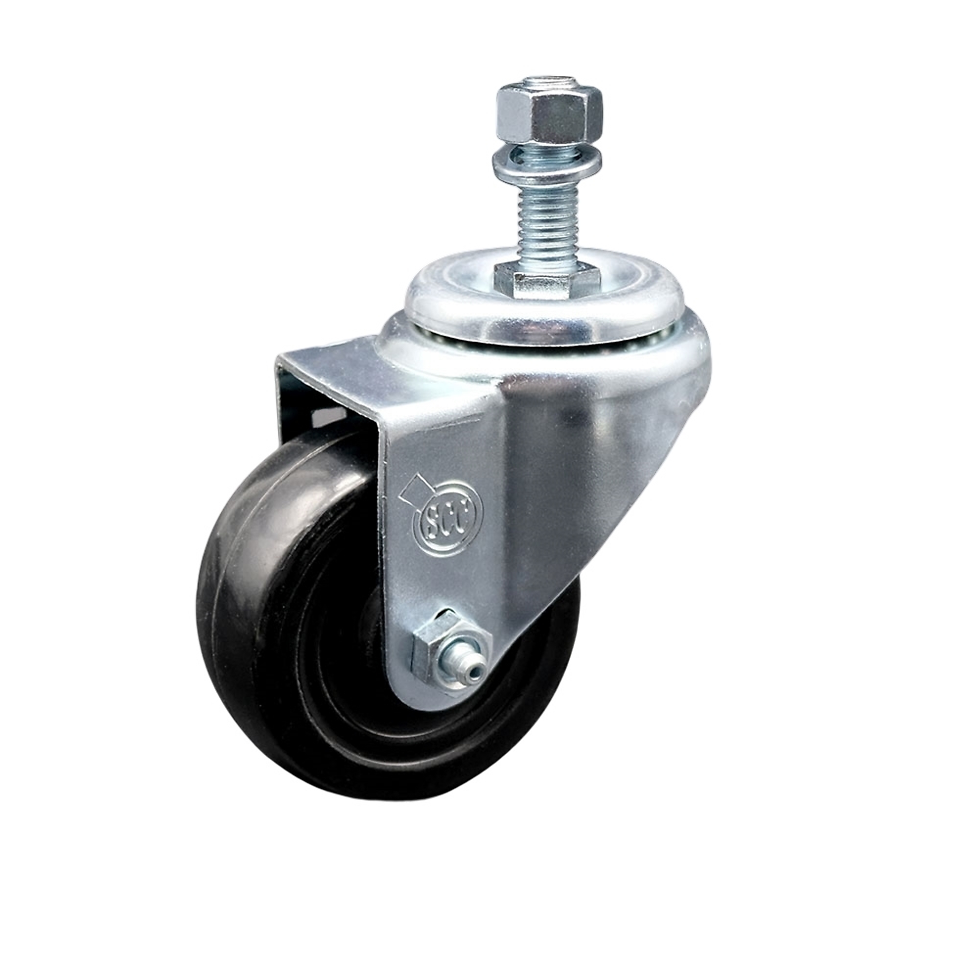 Service Caster, 3Inch x 1 1/4Inch Stem Caster, Wheel Diameter 3 in, Caster Type Swivel, Package (qty.) 1, Model SCC-SSTS20S314-HRS-M1215