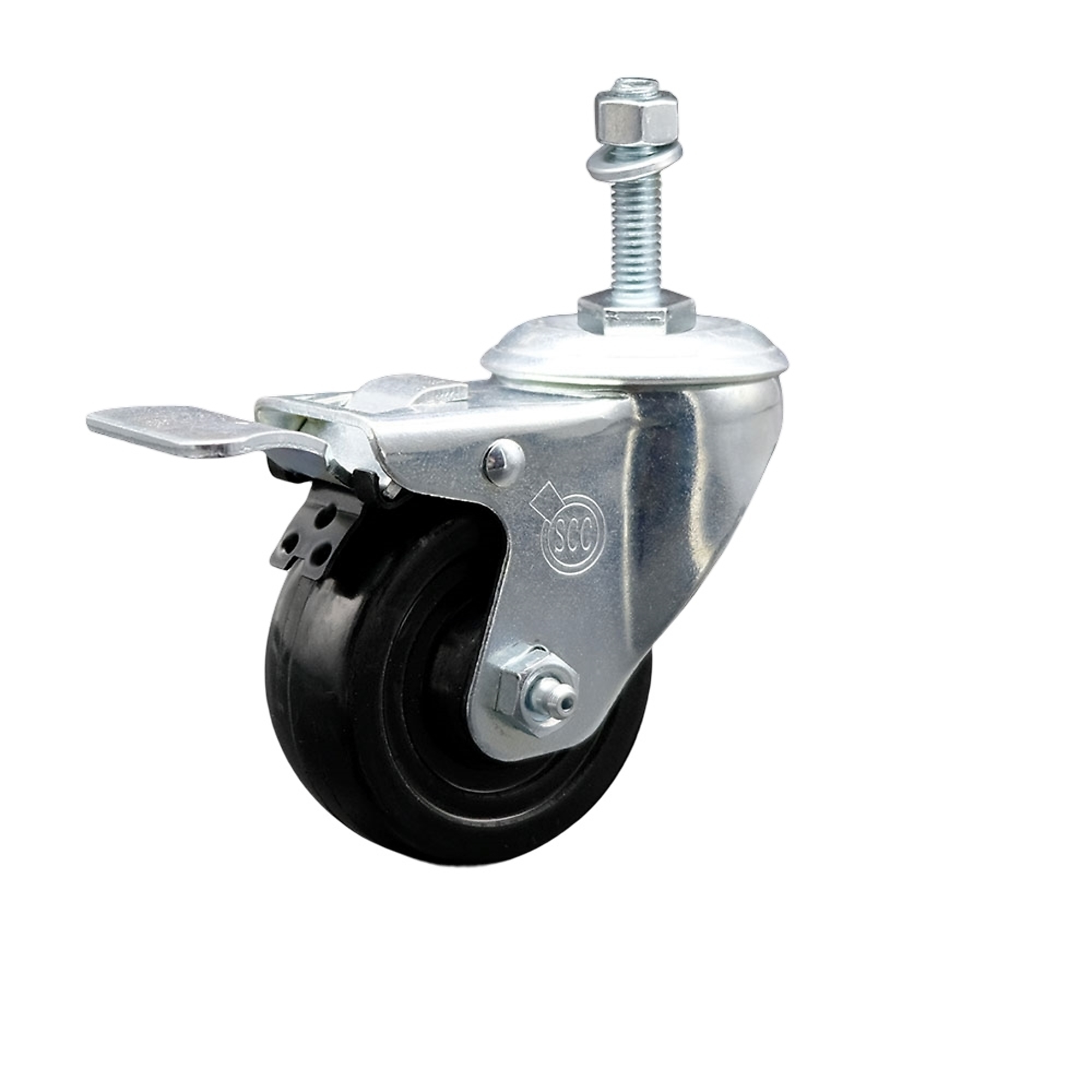 Service Caster, 3Inch x 1 1/4Inch Stem Caster, Wheel Diameter 3 in, Caster Type Swivel, Package (qty.) 1, Model SCC-TSTTL20S314-HRS-381615