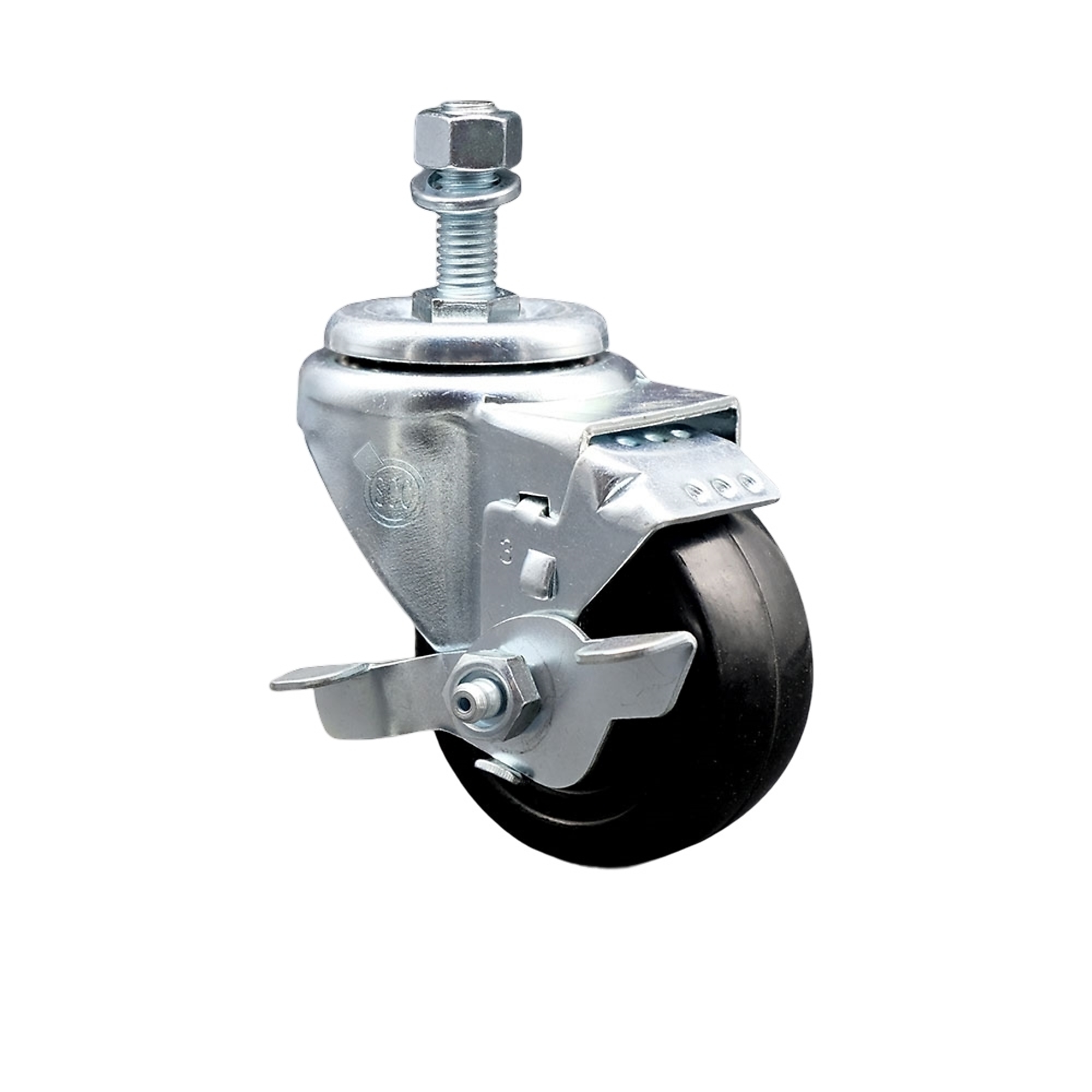 Service Caster, 3Inch x 1 1/4Inch Stem Caster, Wheel Diameter 3 in, Caster Type Swivel, Package (qty.) 1, Model SCC-SSTS20S314-HRS-TLB-121315