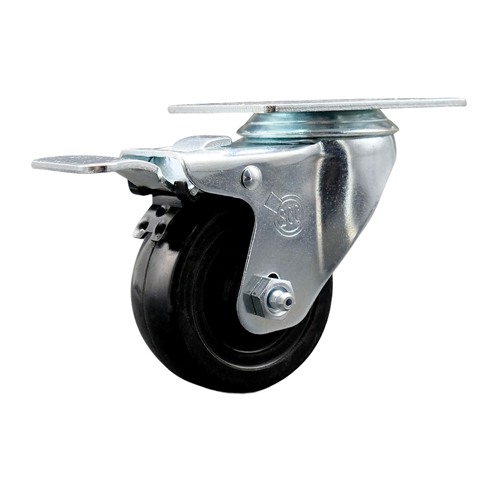 Service Caster, 3Inch x 1 1/4Inch Plate Caster, Wheel Diameter 3 in, Caster Type Swivel, Package (qty.) 1, Model SCC-TTL20S314-HRS