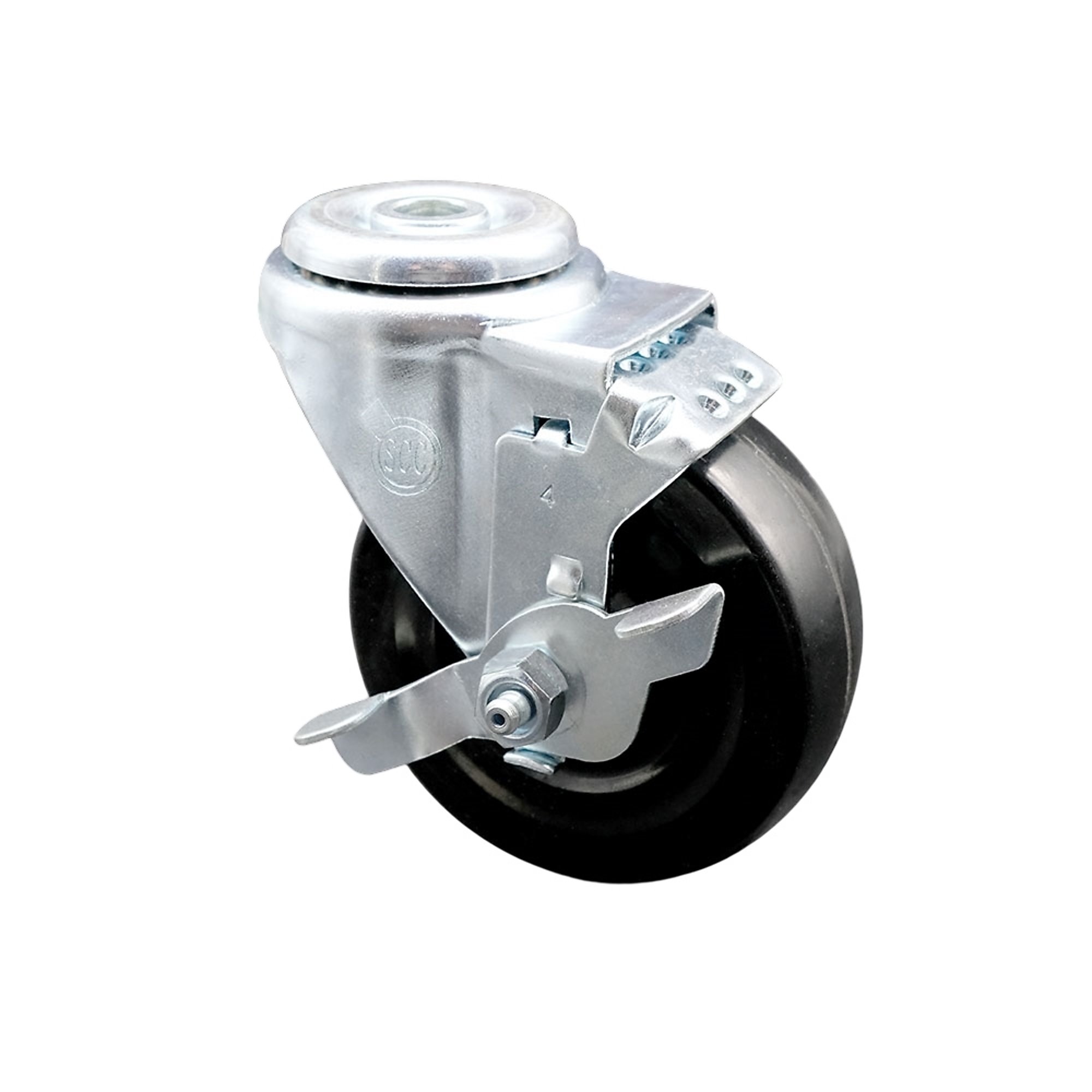 Service Caster, 4Inch x 1 1/4Inch Stem Caster, Wheel Diameter 4 in, Caster Type Swivel, Package (qty.) 1, Model SCC-BH20S414-HRS-TLB