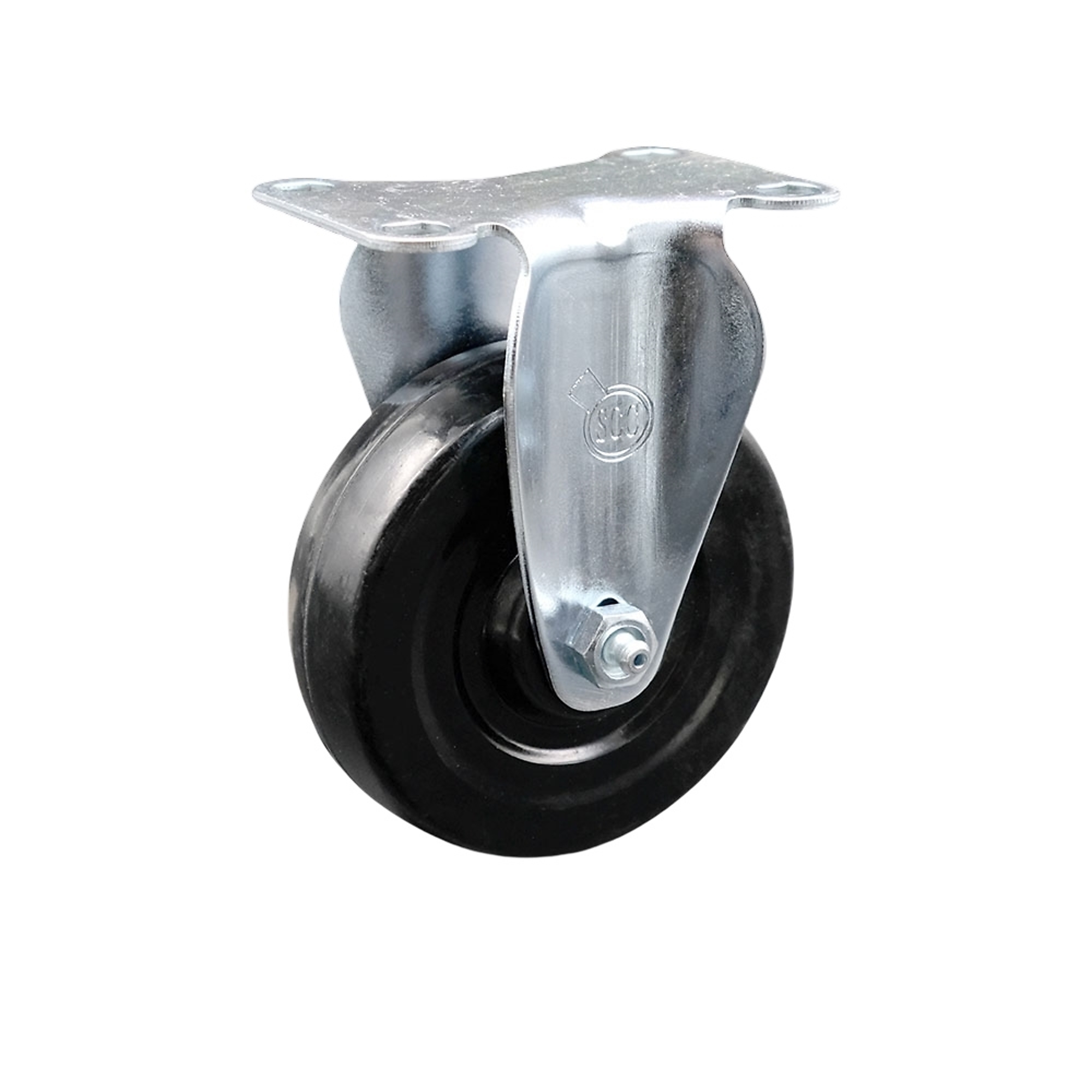 Service Caster, 4Inch x 1 1/4Inch Plate Caster, Wheel Diameter 4 in, Caster Type Rigid, Package (qty.) 1, Model SCC-20R414-HRS