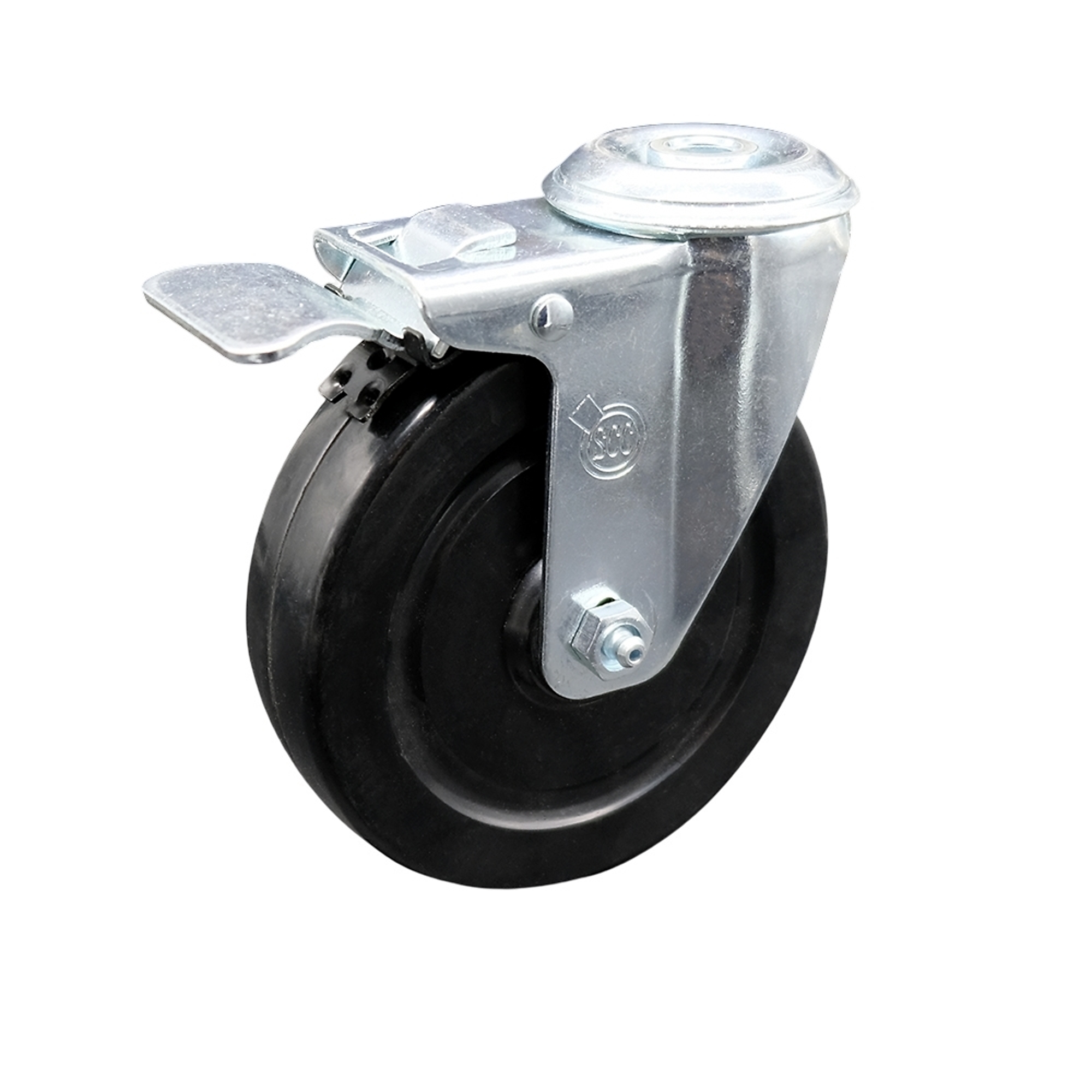 Service Caster, 5Inch x 1 1/4Inch Stem Caster, Wheel Diameter 5 in, Caster Type Swivel, Package (qty.) 1, Model SCC-SSBHTTL20S514-HRS