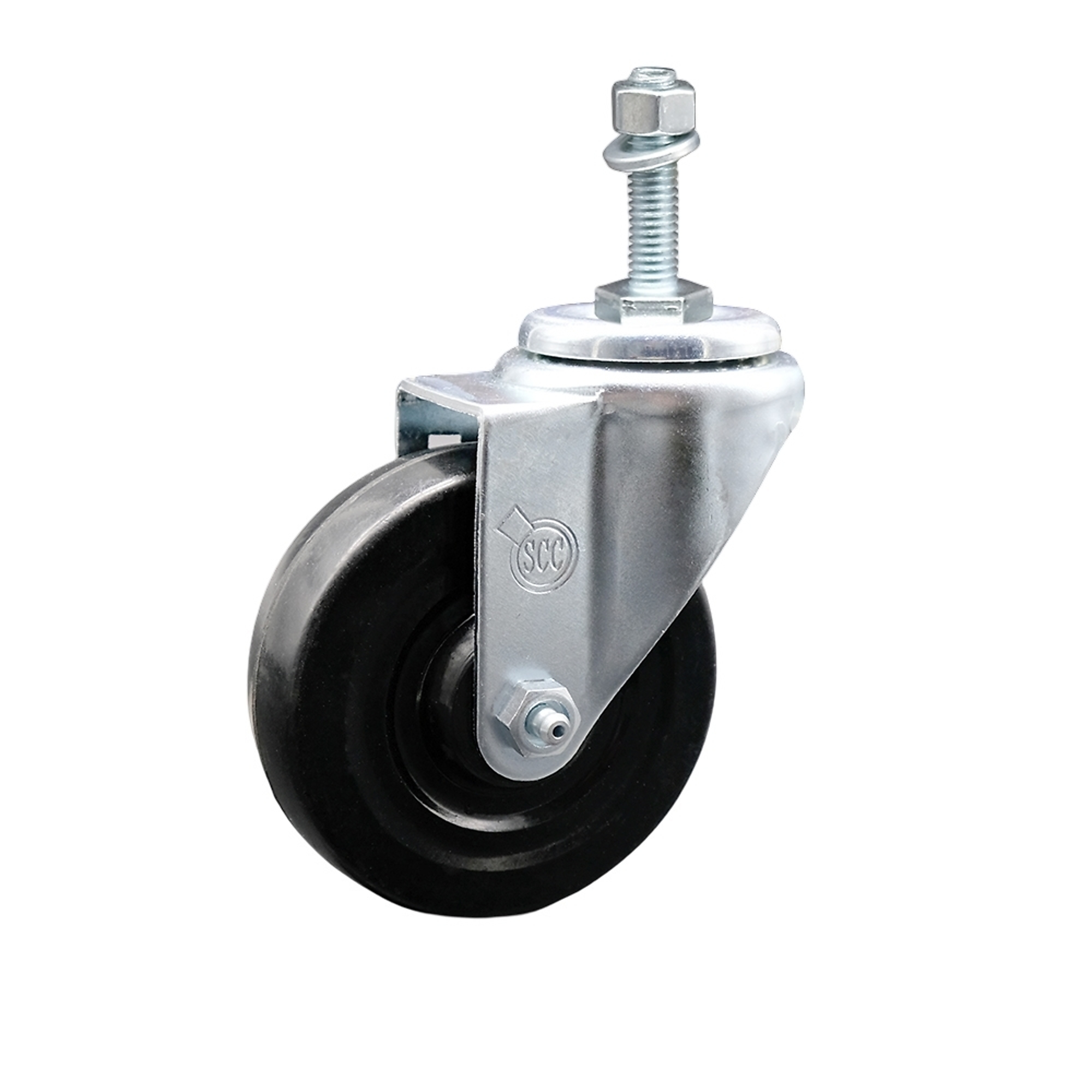 Service Caster, 4Inch x 1 1/4Inch Stem Caster, Wheel Diameter 4 in, Caster Type Swivel, Package (qty.) 1, Model SCC-SSTS20S414-HRS-381615