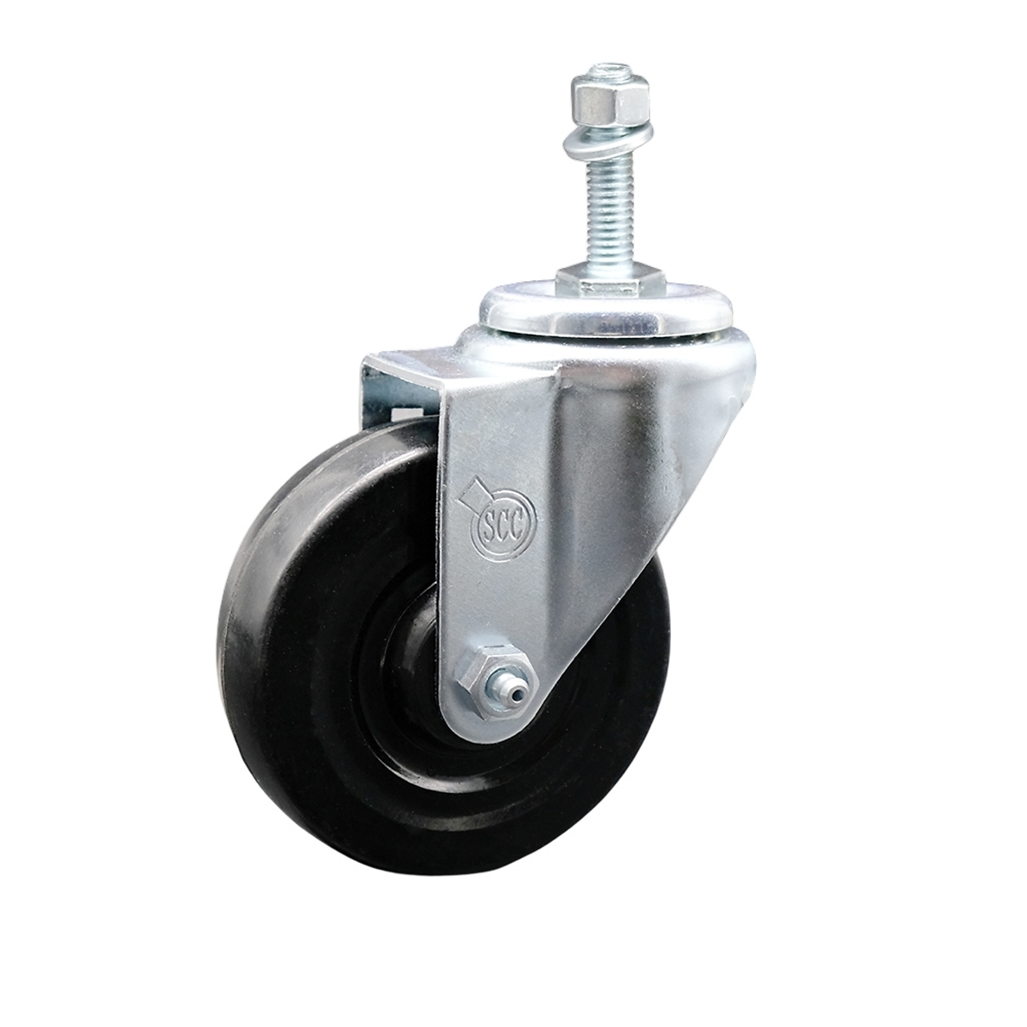 Service Caster, 4Inch x 1 1/4Inch Stem Caster, Wheel Diameter 4 in, Caster Type Swivel, Package (qty.) 1, Model SCC-SSTS20S414-HRS-M1015