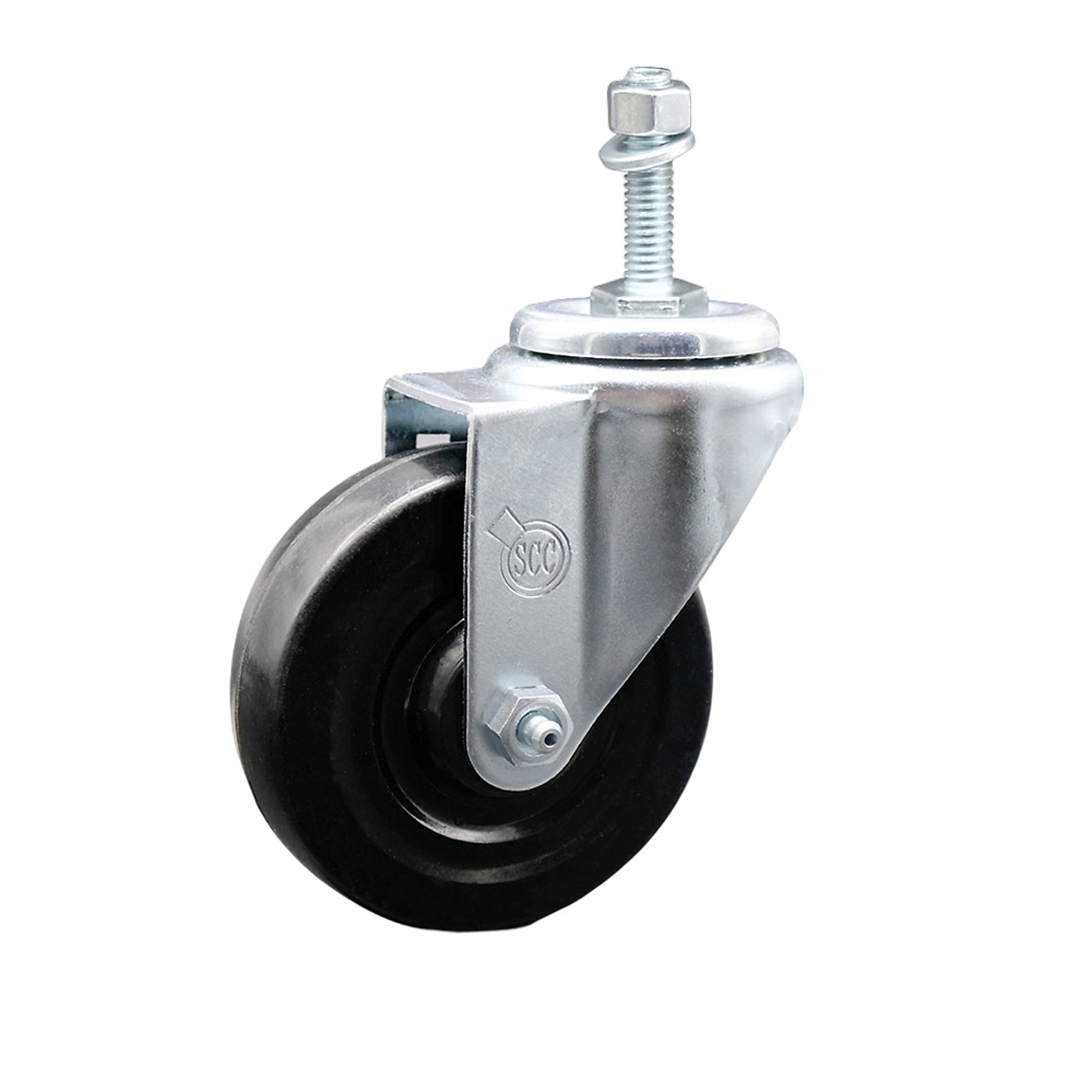 Service Caster, 4Inch x 1 1/4Inch Stem Caster, Wheel Diameter 4 in, Caster Type Swivel, Package (qty.) 1, Model SCC-TS20S414-HRS-M1015