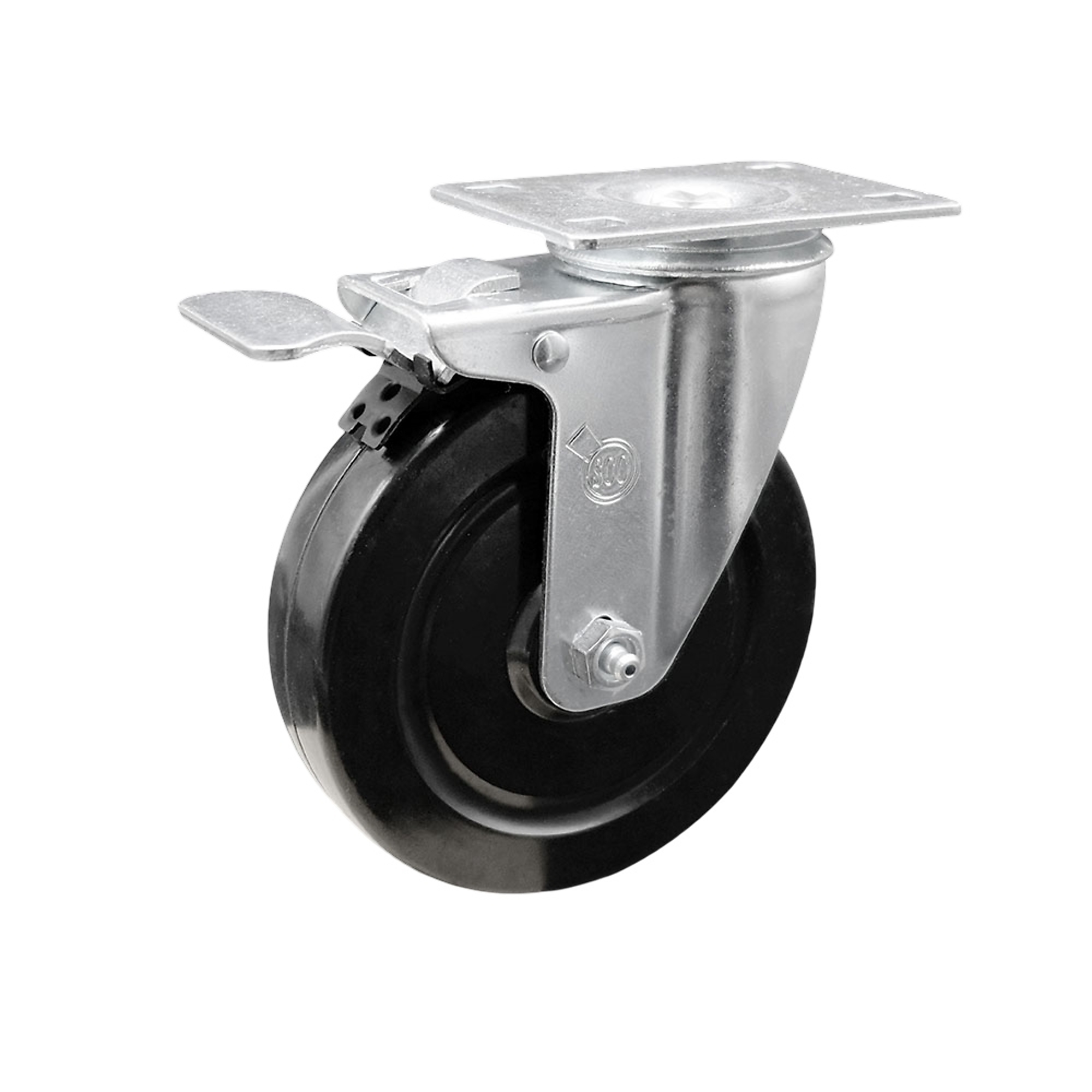 Service Caster, 5Inch x 1 1/4Inch Plate Caster, Wheel Diameter 5 in, Caster Type Swivel, Package (qty.) 1, Model SCC-SSTTL20S514-HRS