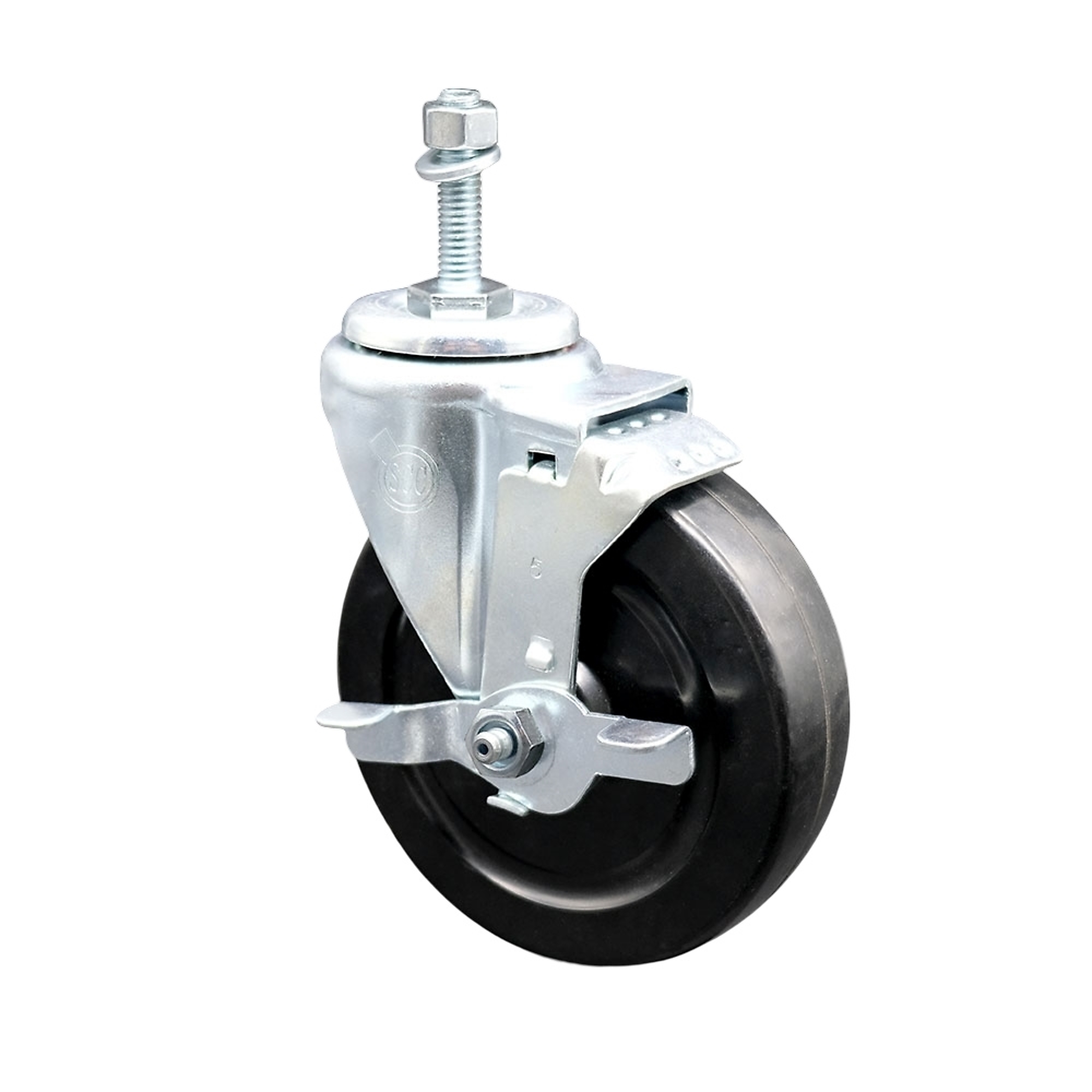 Service Caster, 5Inch x 1 1/4Inch Stem Caster, Wheel Diameter 5 in, Caster Type Swivel, Package (qty.) 1, Model SCC-TS20S514-HRS-TLB-381615