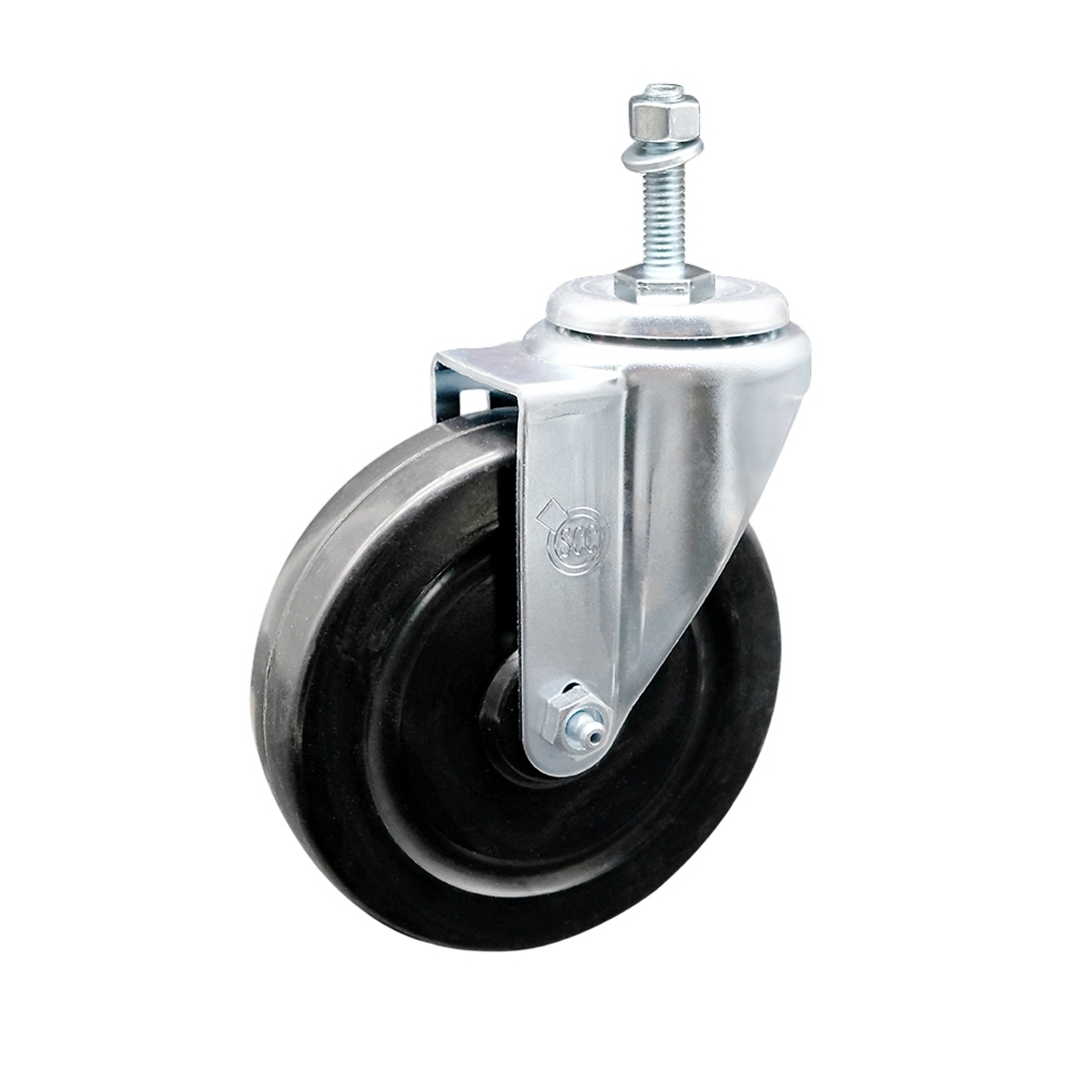 Service Caster, 5Inch x 1 1/4Inch Stem Caster, Wheel Diameter 5 in, Caster Type Swivel, Package (qty.) 1, Model SCC-TS20S514-HRS-381615