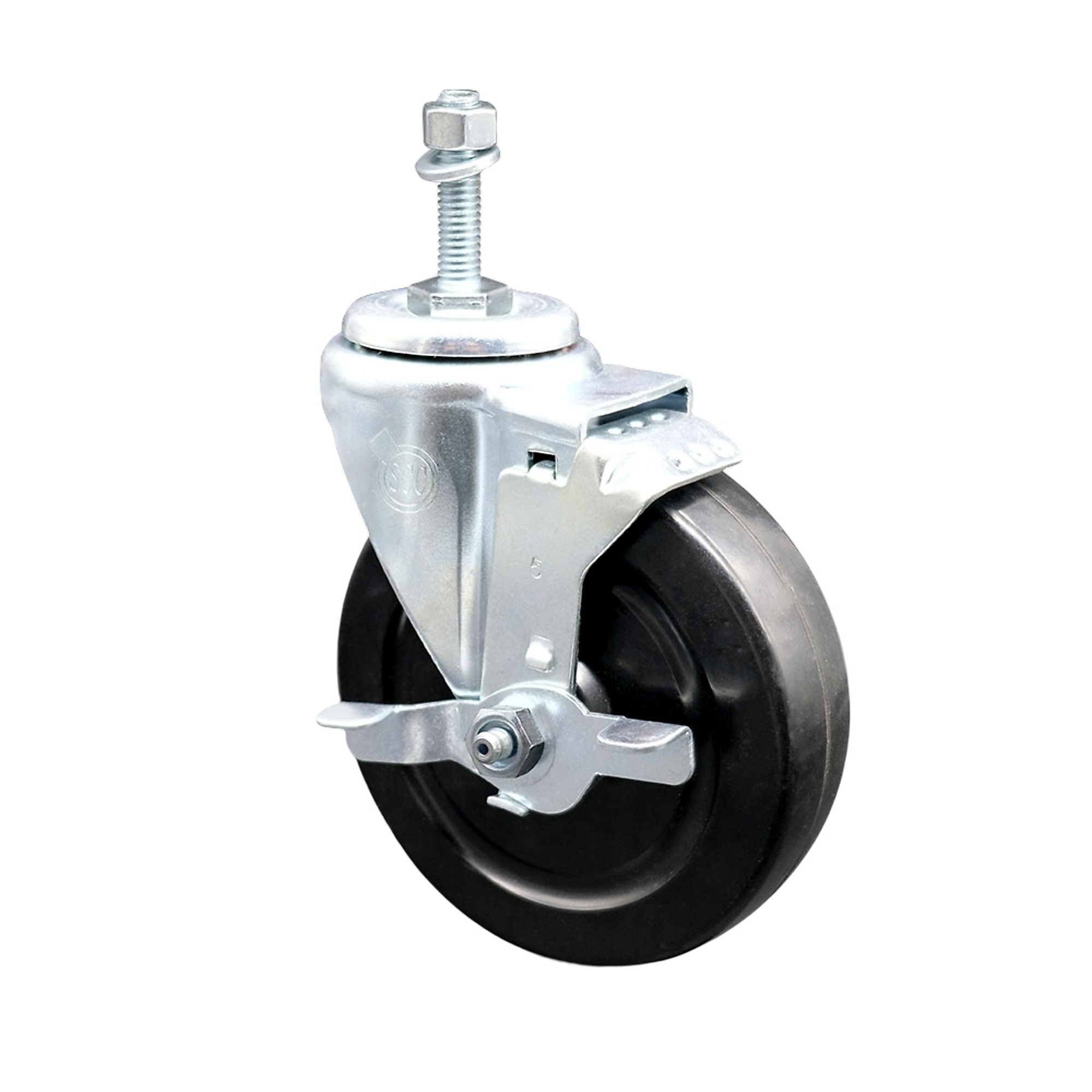 Service Caster, 5Inch x 1 1/4Inch Stem Caster, Wheel Diameter 5 in, Caster Type Swivel, Package (qty.) 1, Model SCC-TS20S514-HRS-TLB-M1015