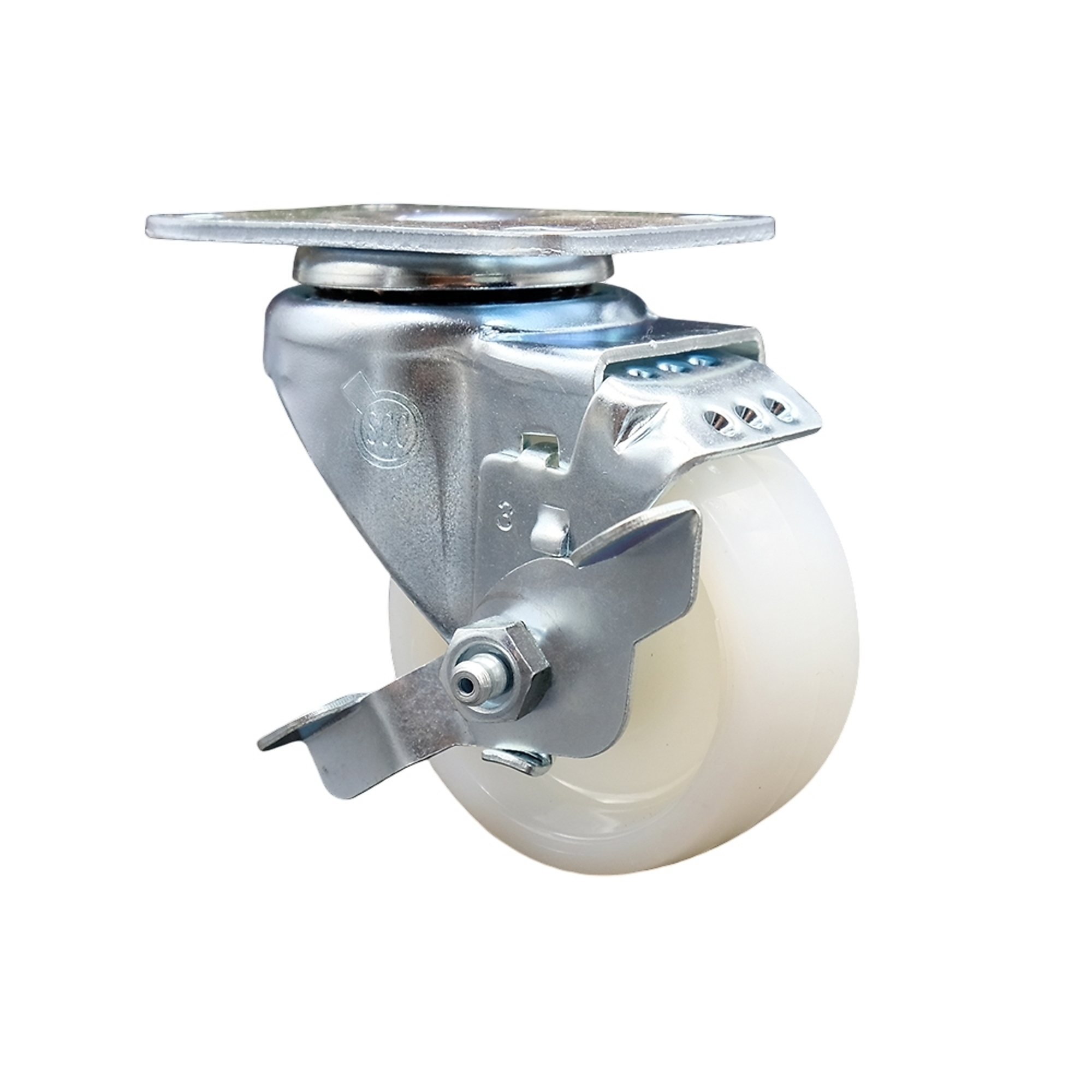 Service Caster, 3Inch x 1 1/4Inch Plate Caster, Wheel Diameter 3 in, Caster Type Swivel, Package (qty.) 1, Model SCC-SS20S314-NYS-TLB