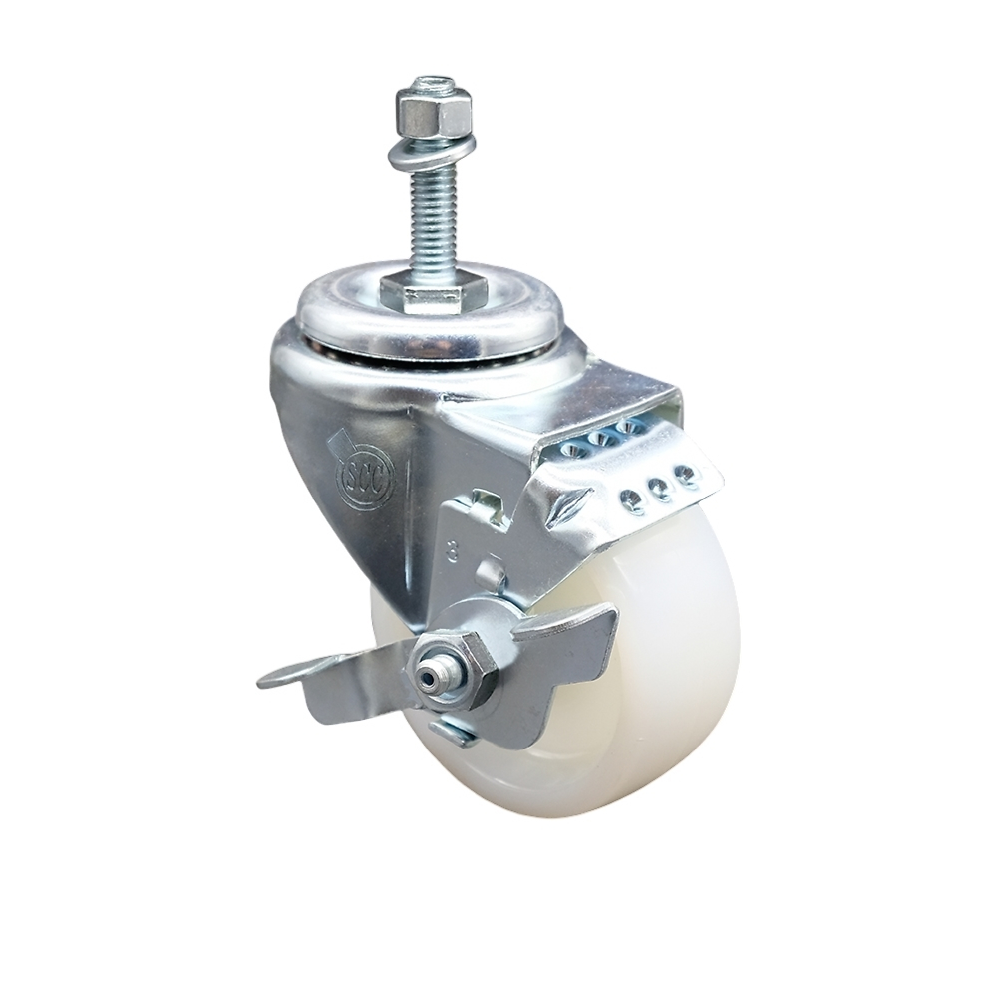 Service Caster, 3Inch x 1 1/4Inch Stem Caster, Wheel Diameter 3 in, Caster Type Swivel, Package (qty.) 1, Model SCC-SSTS20S314-NYS-TLB-M1015