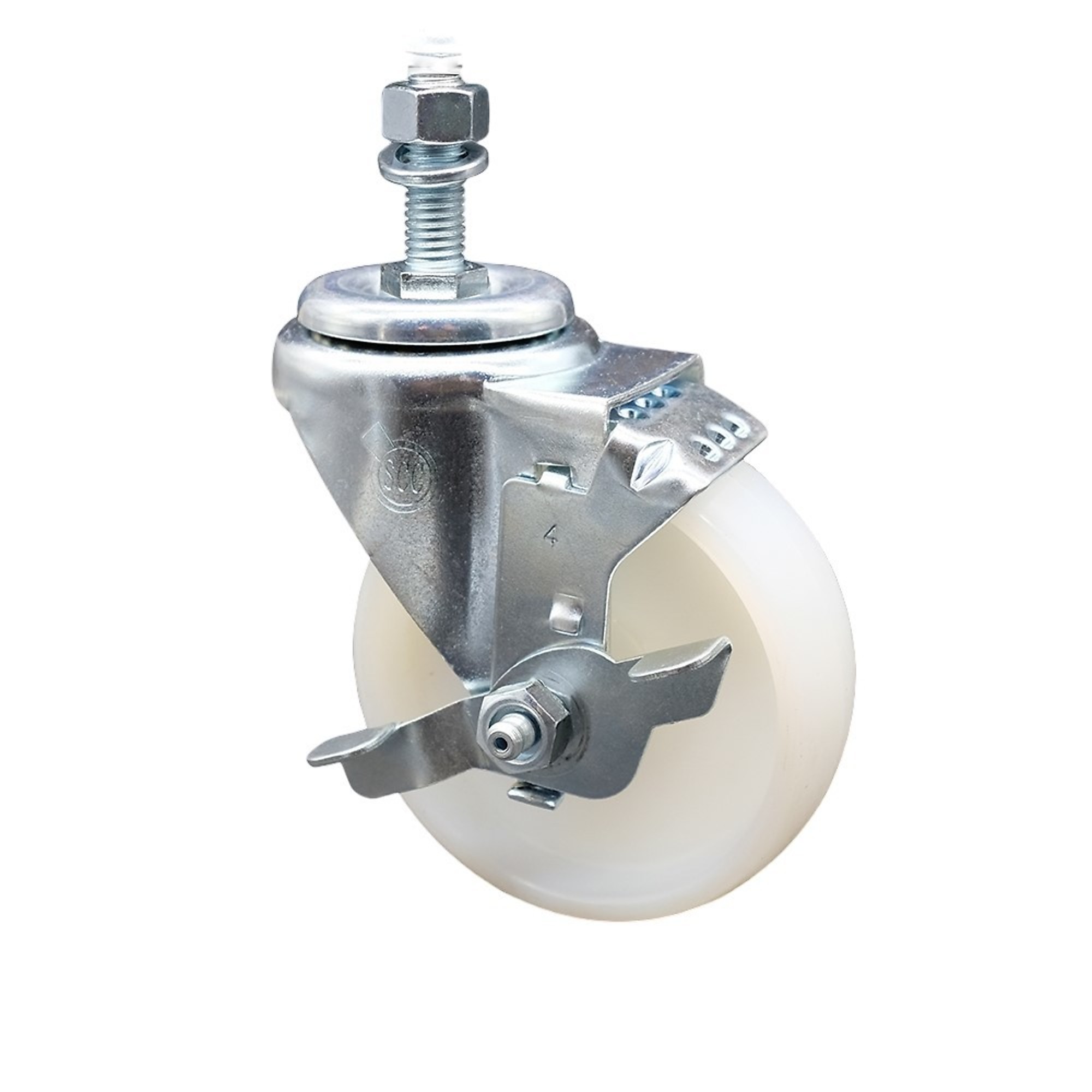 Service Caster, 4Inch x 1 1/4Inch Stem Caster, Wheel Diameter 4 in, Caster Type Swivel, Package (qty.) 1, Model SCC-TS20S414-NYS-TLB-121315