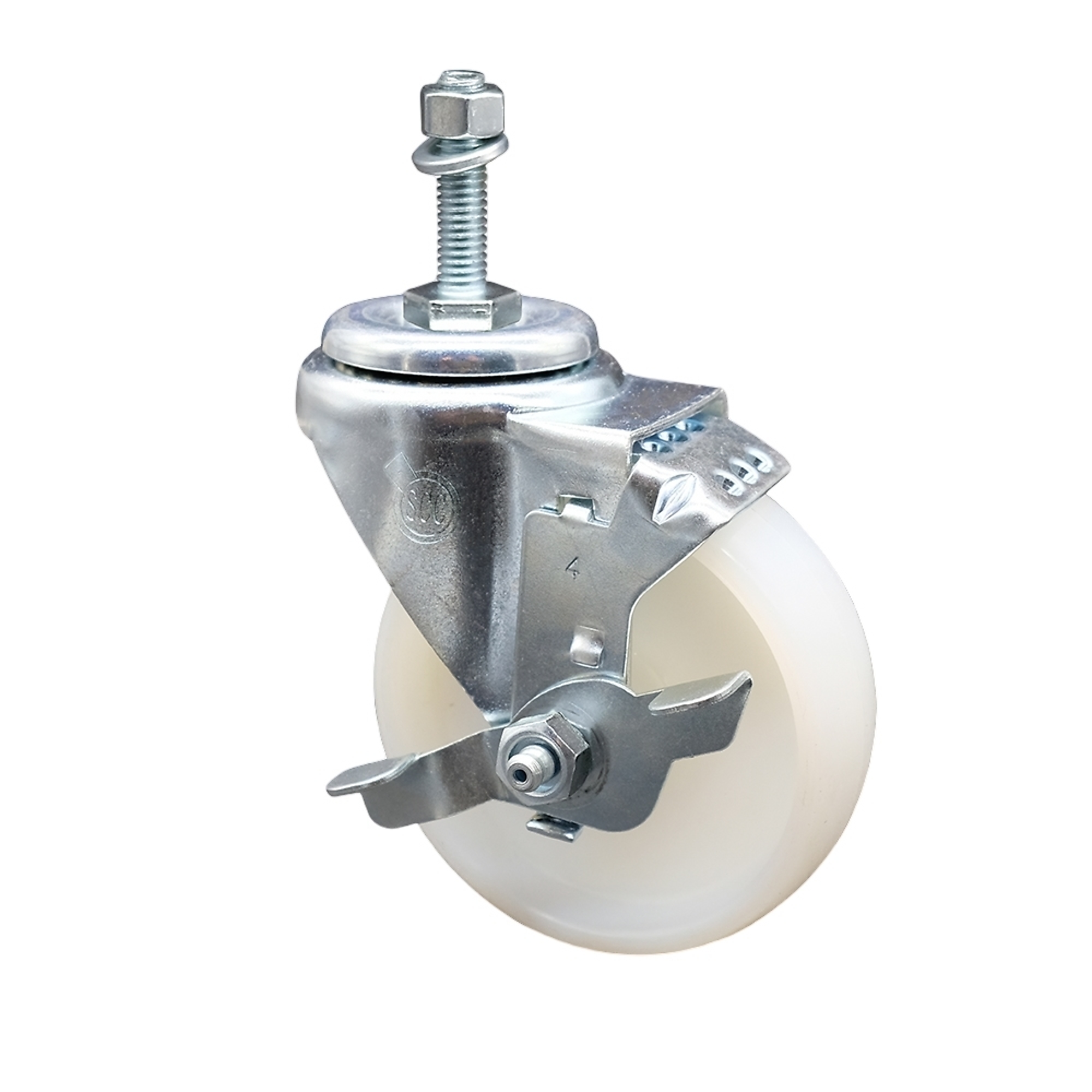 Service Caster, 4Inch x 1 1/4Inch Stem Caster, Wheel Diameter 4 in, Caster Type Swivel, Package (qty.) 1, Model SCC-TS20S414-NYS-TLB-M1015