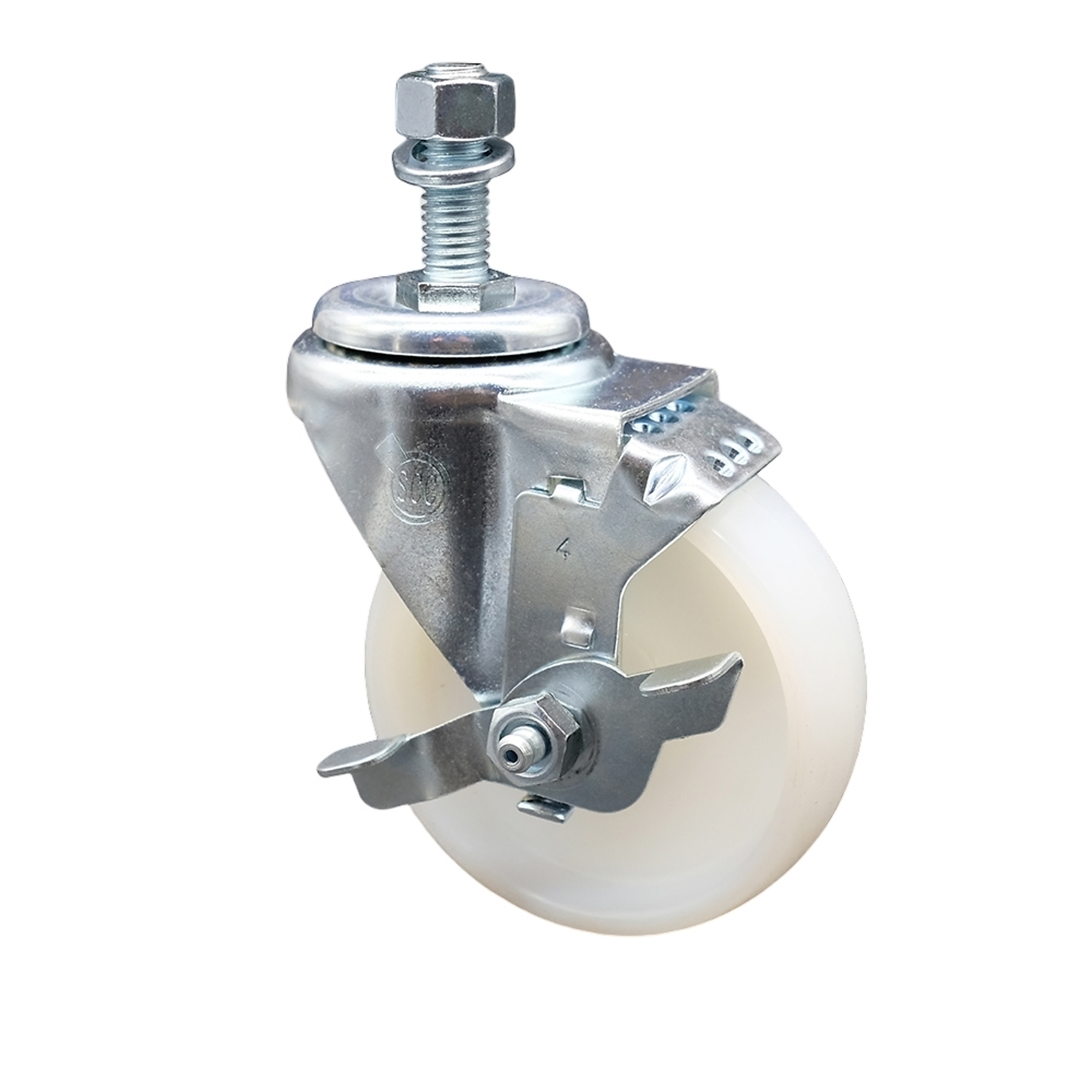 Service Caster, 4Inch x 1 1/4Inch Stem Caster, Wheel Diameter 4 in, Caster Type Swivel, Package (qty.) 1, Model SCC-SSTS20S414-NYS-TLB-M1215